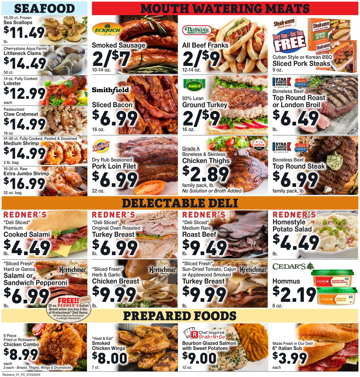 Weekly ad Redner's Markets 07/25/2024 - 07/31/2024