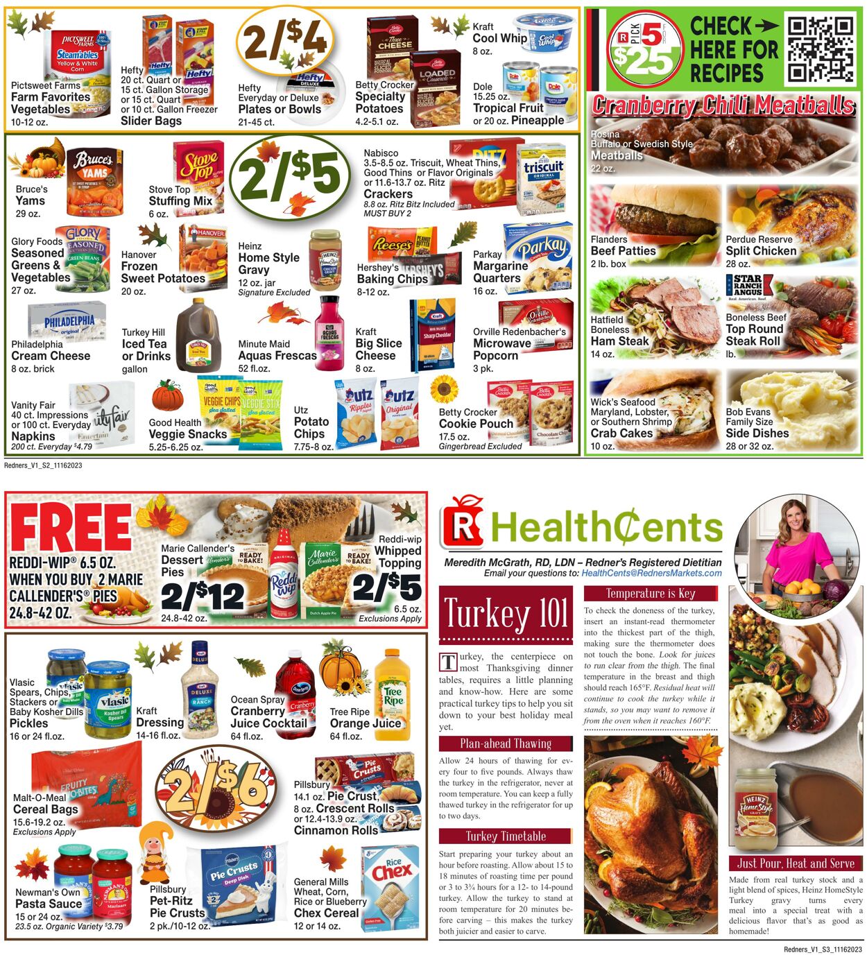 Weekly ad Redner's Markets 11/16/2023 - 11/22/2023