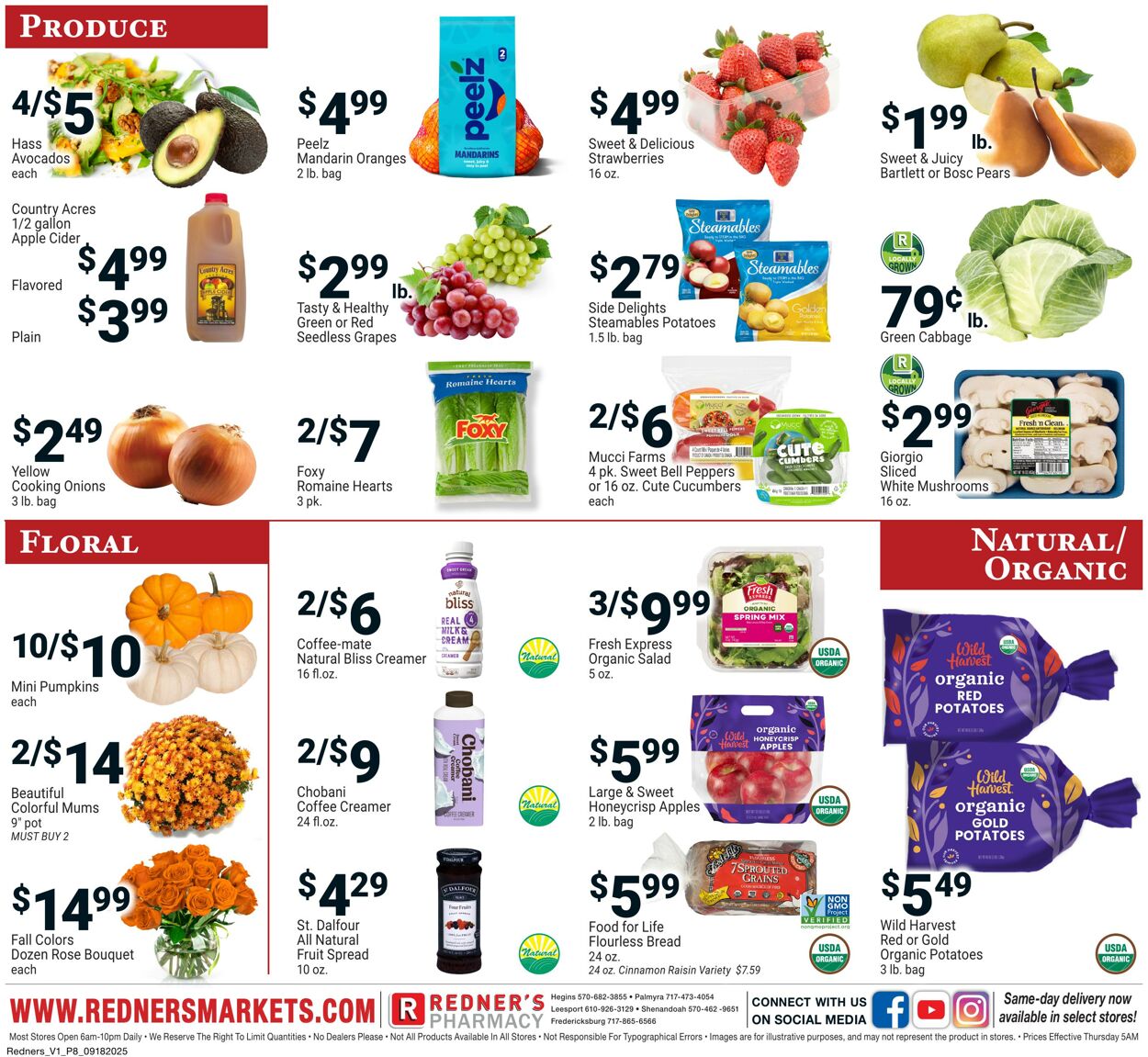 Weekly ad Redner's Markets 09/18/2025 - 09/24/2025