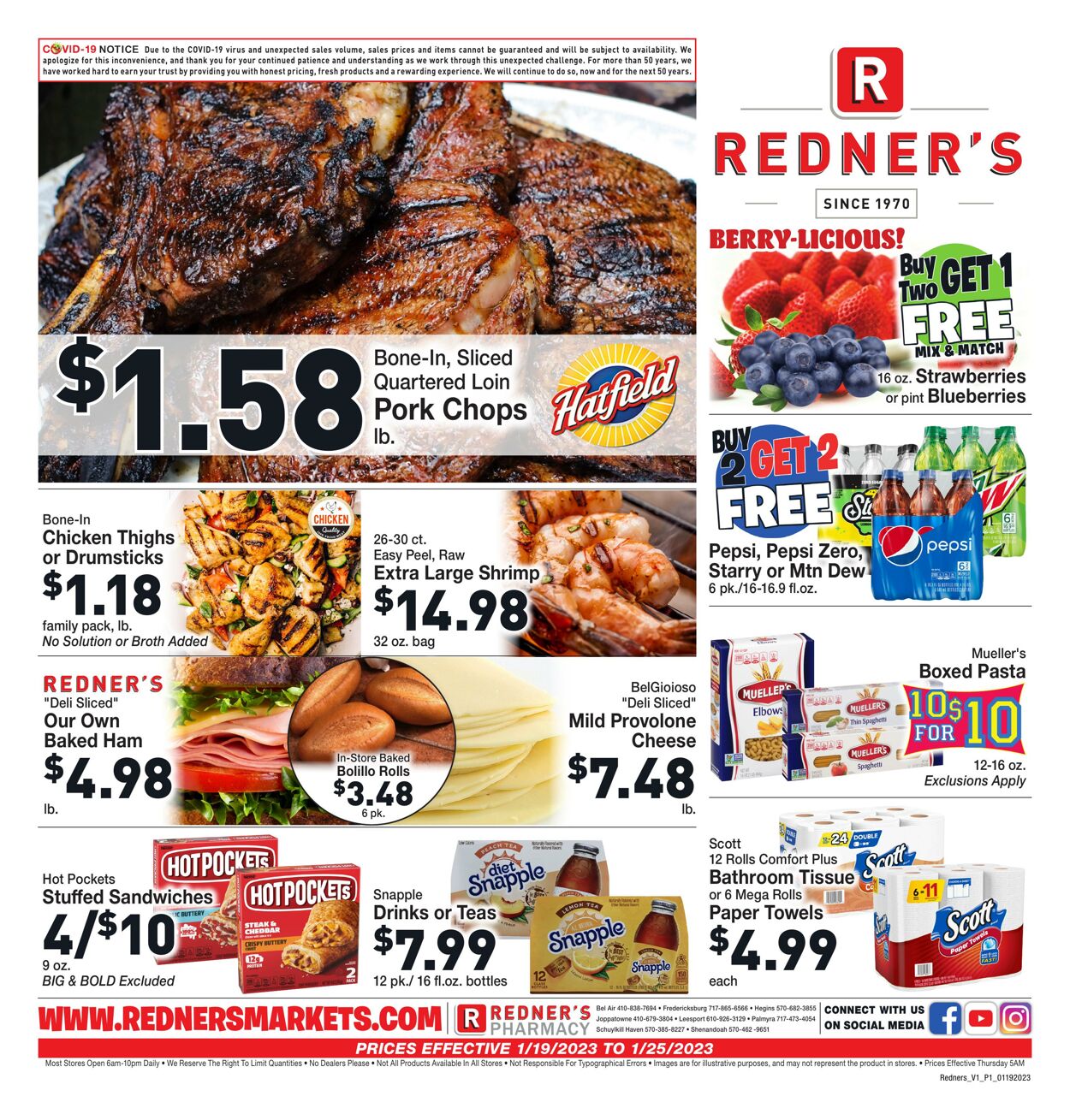 Weekly ad Redner's Markets 01/19/2023-01/25/2023