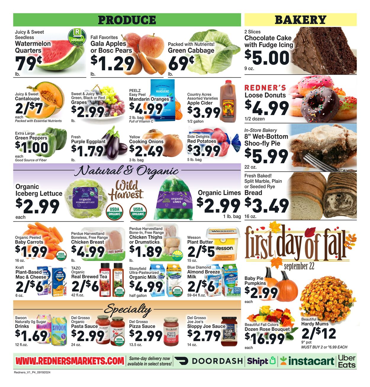 Weekly ad Redner's Markets 09/19/2024 - 09/25/2024