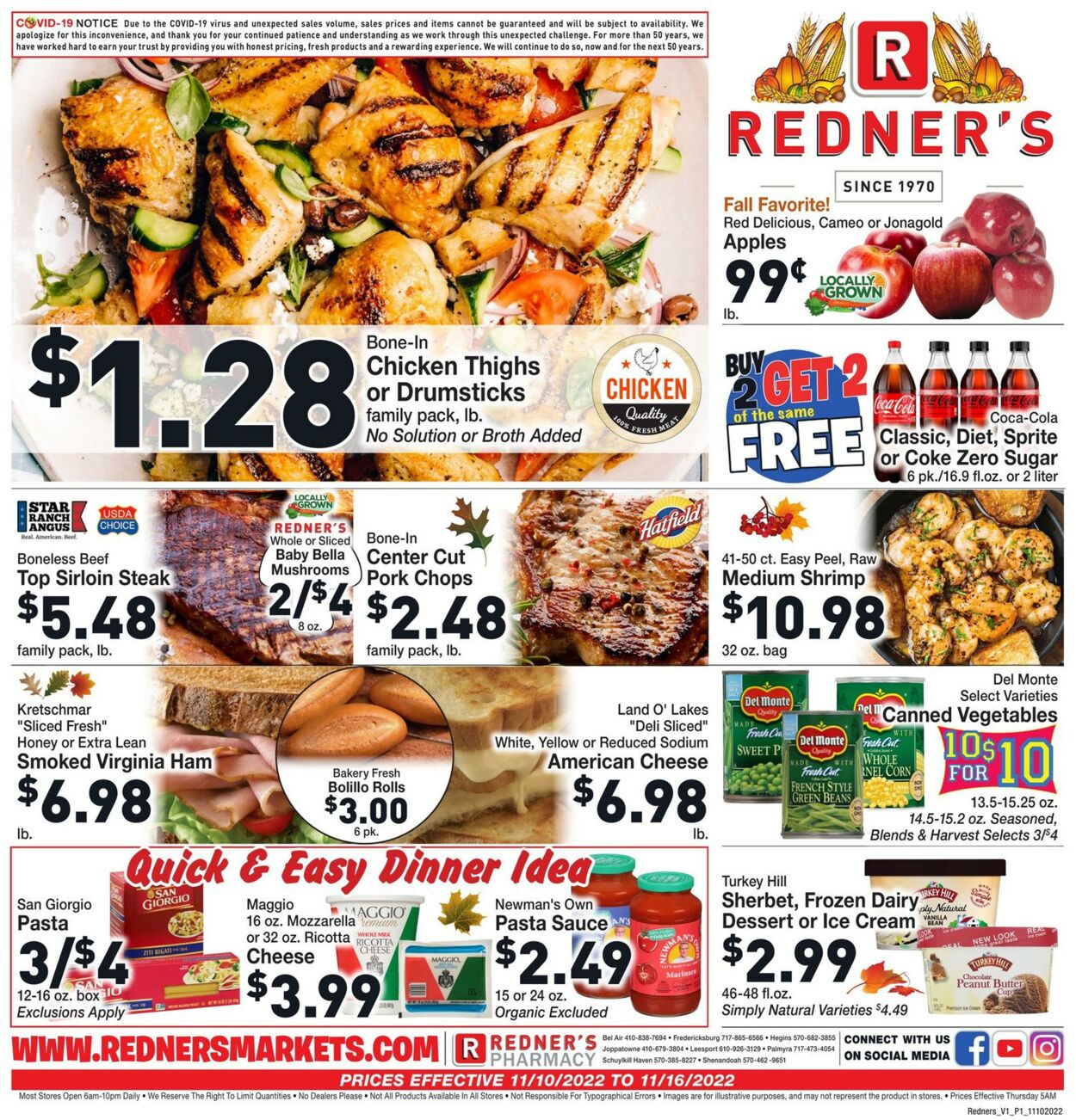 Weekly ad Redner's Markets 11/10/2022 - 11/16/2022
