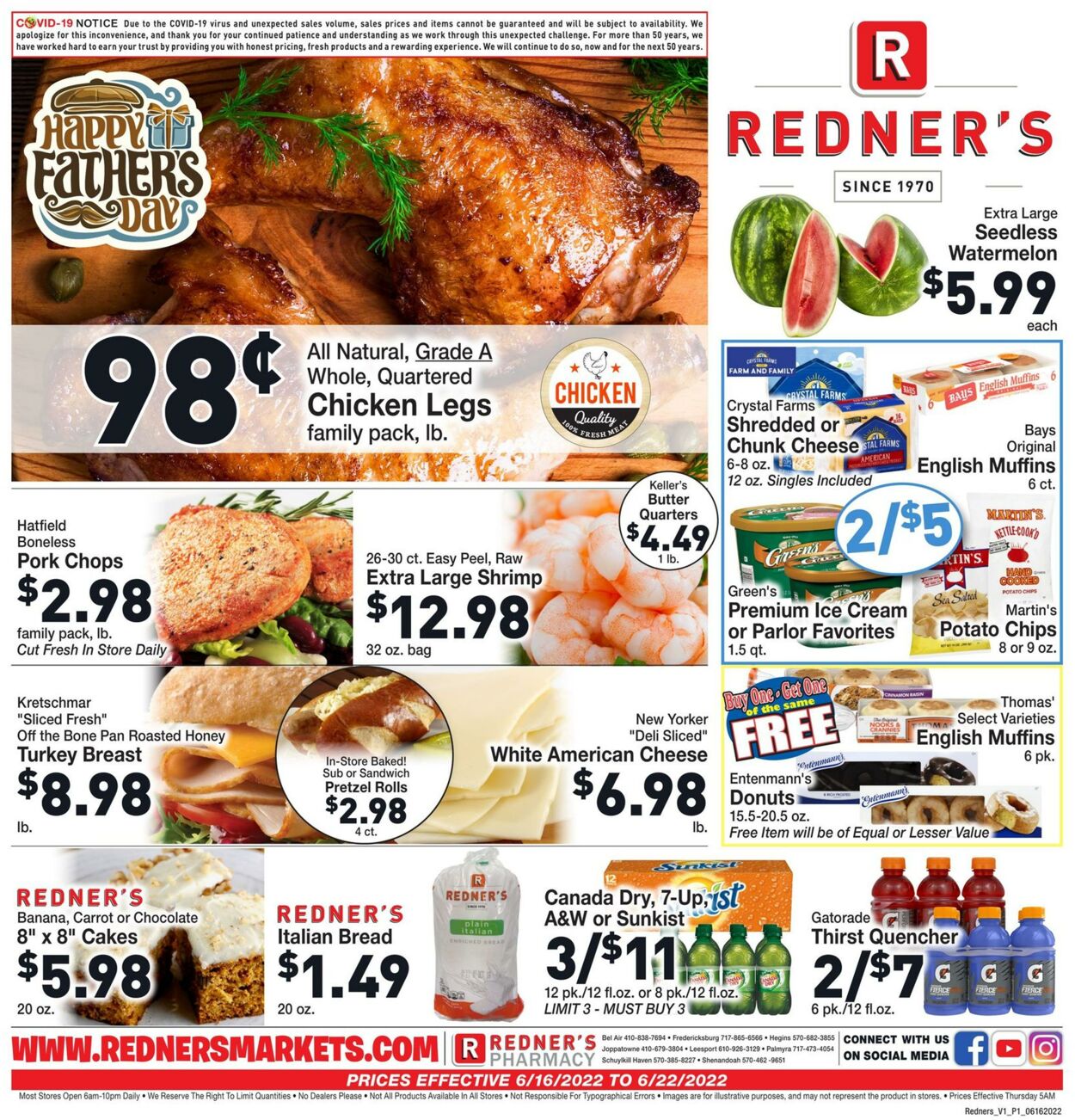 Weekly ad Redner's Markets 06/16/2022 - 06/22/2022