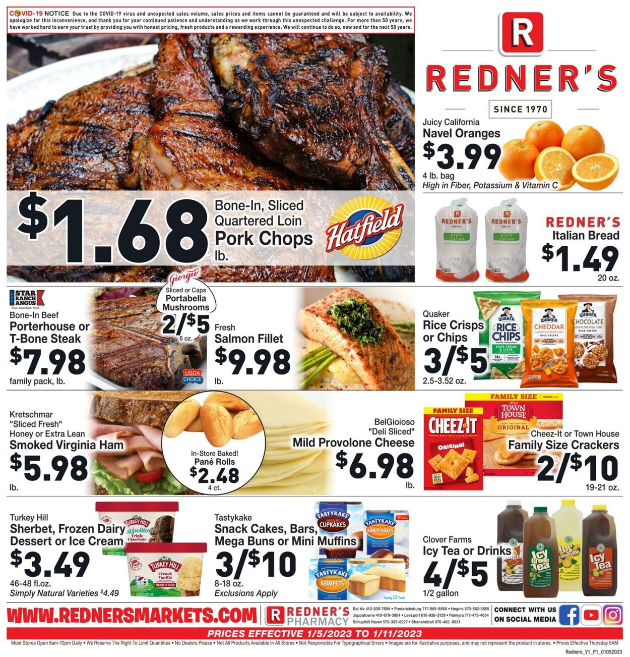 Weekly ad Redner's Markets 01/05/2023-01/11/2023
