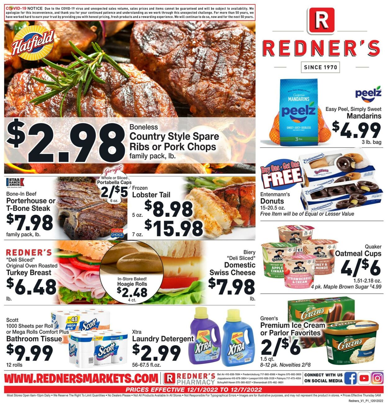 Weekly ad Redner's Markets 12/01/2022 - 12/07/2022