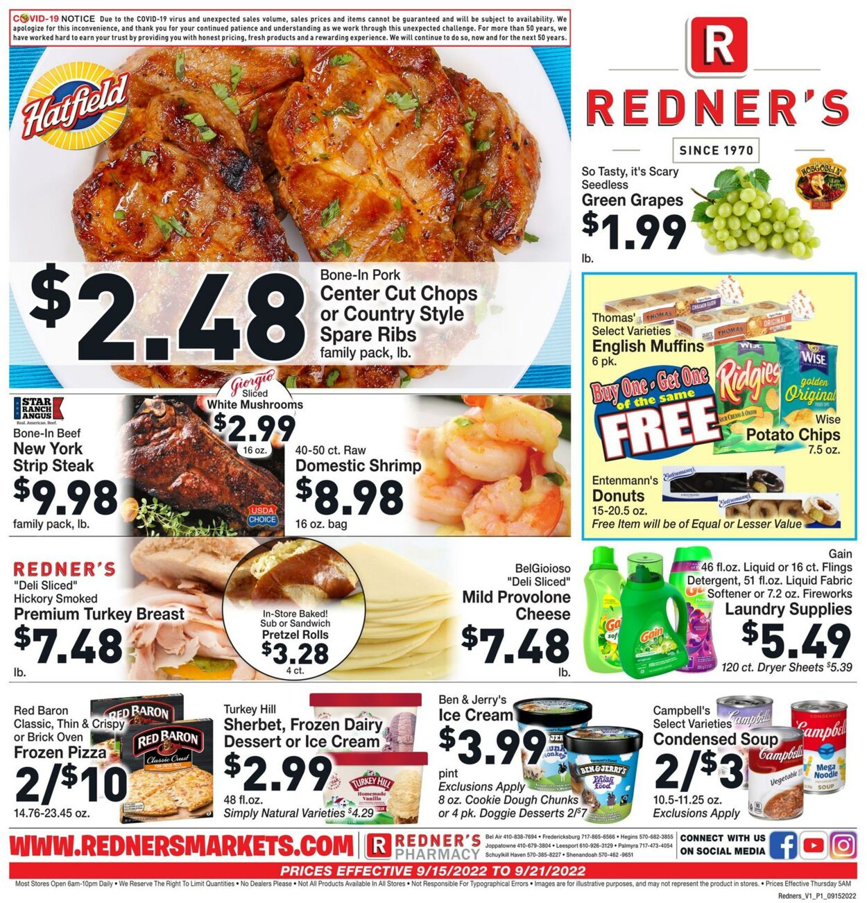 Weekly ad Redner's Markets 09/15/2022 - 09/21/2022