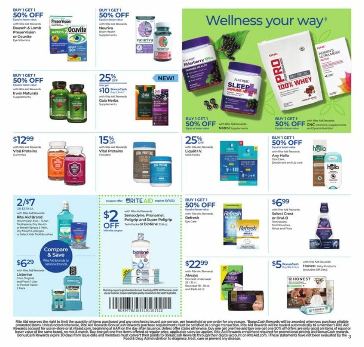 Weekly ad Rite Aid 10/09/2022 - 10/15/2022