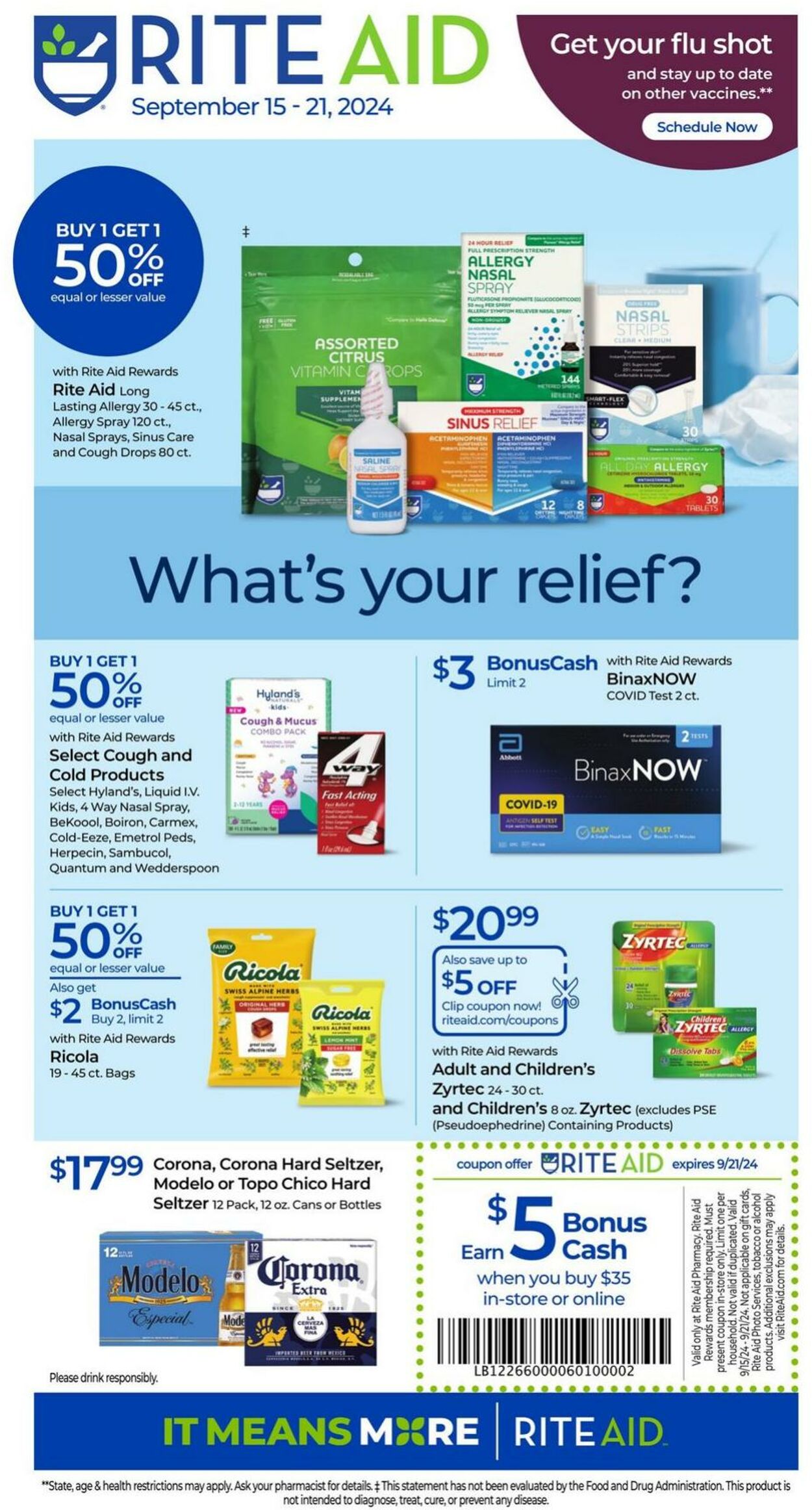 Weekly ad Rite Aid 09/15/2024 - 09/21/2024