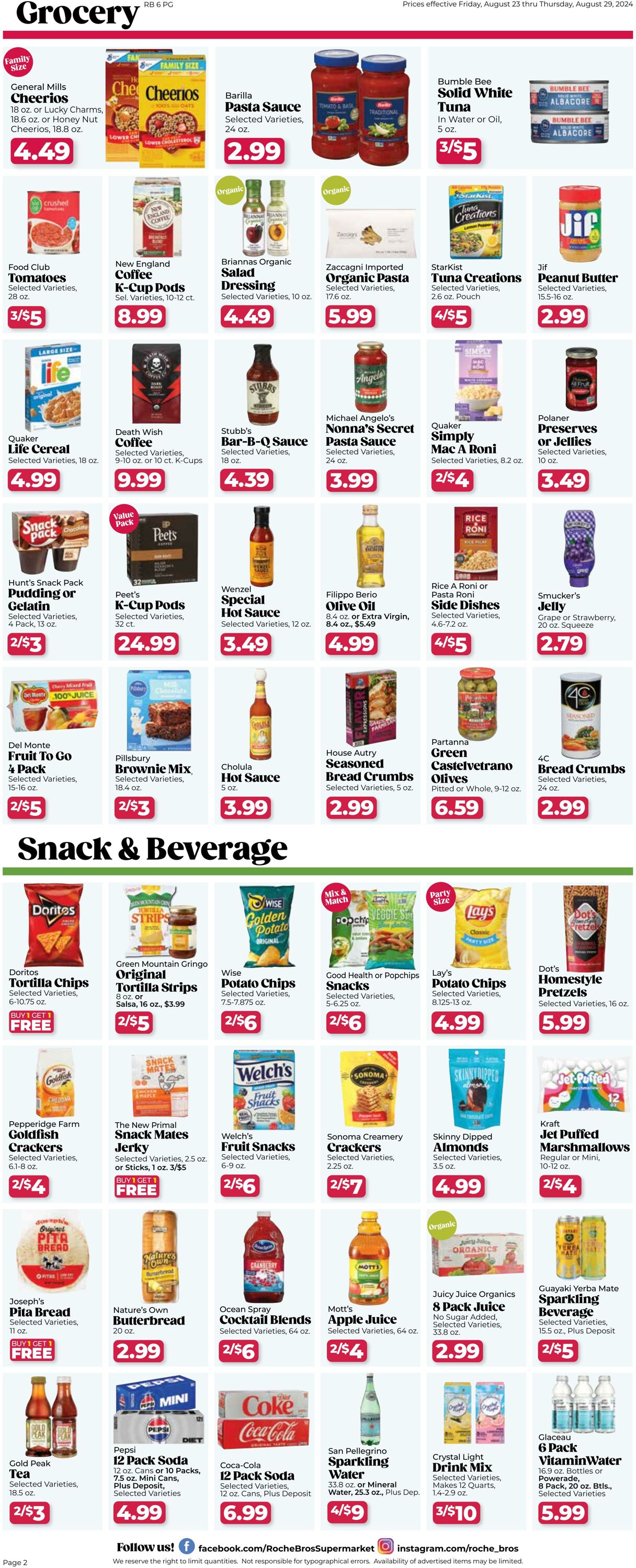 Weekly ad Roche Bros 08/23/2024 - 08/29/2024