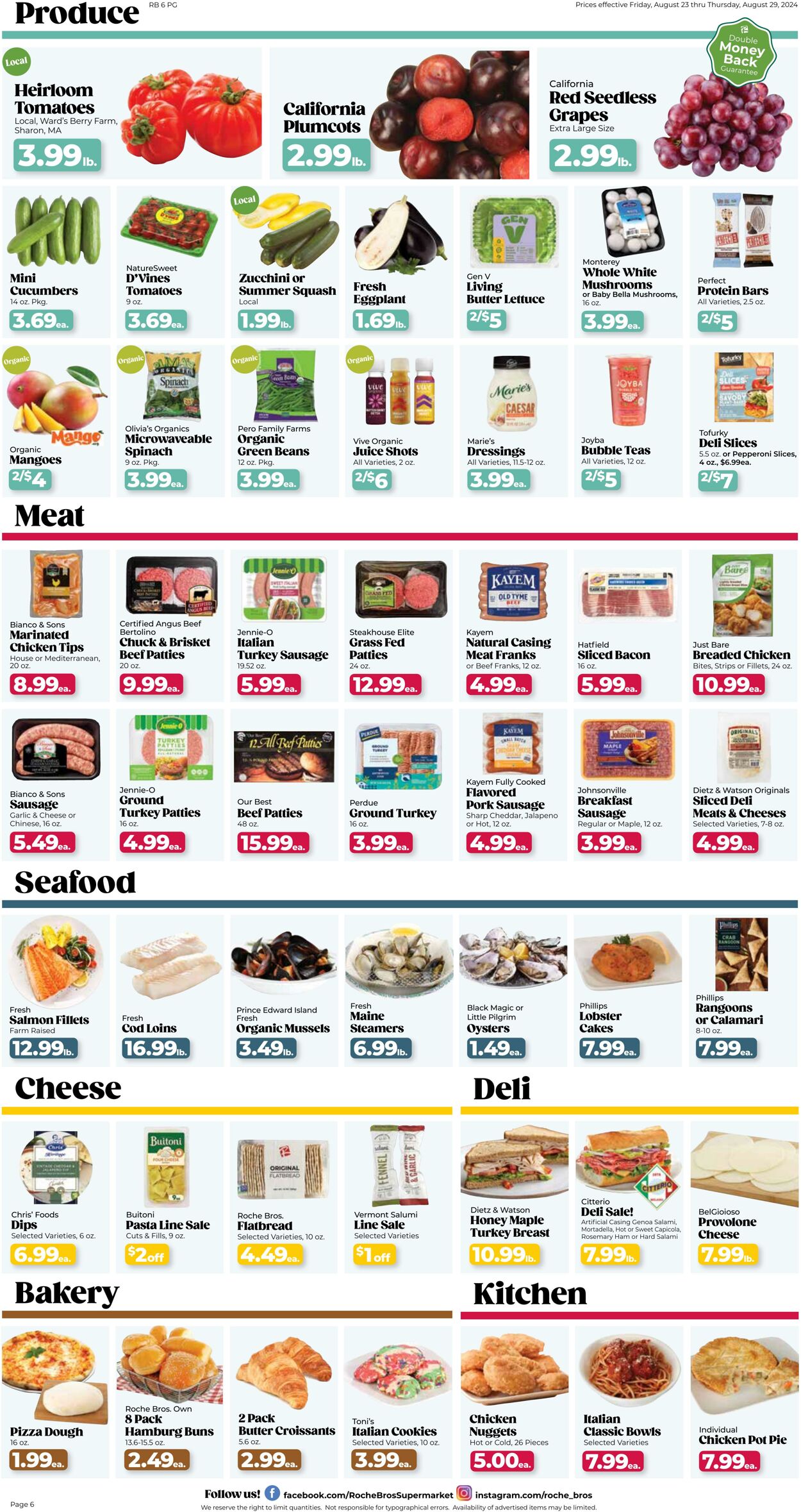 Weekly ad Roche Bros 08/23/2024 - 08/29/2024