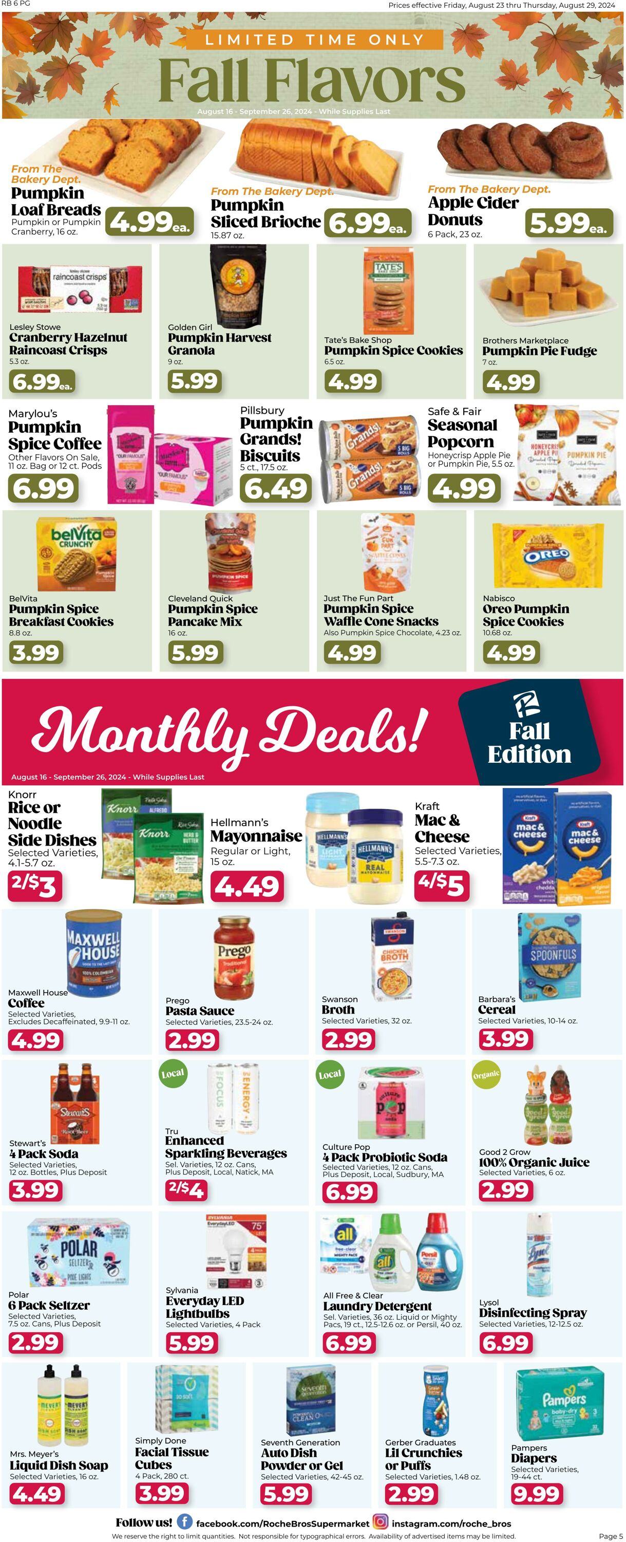 Weekly ad Roche Bros 08/23/2024 - 08/29/2024