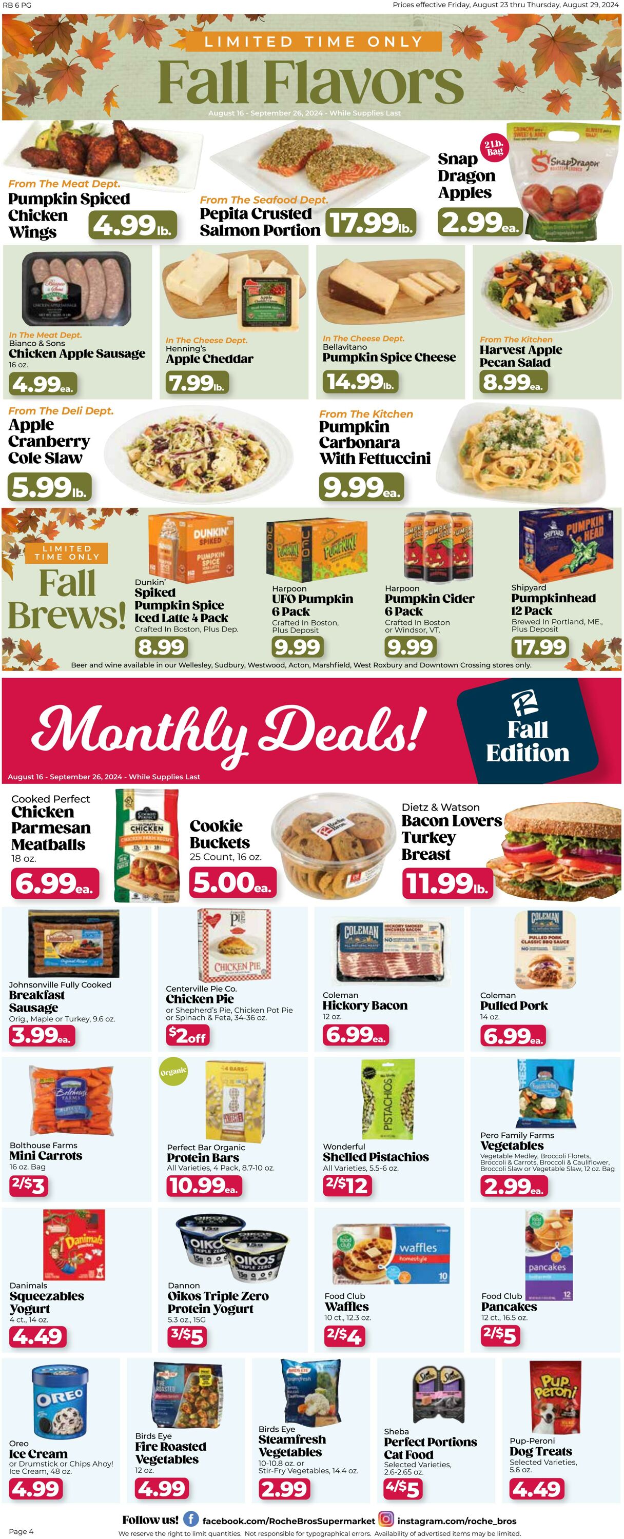 Weekly ad Roche Bros 08/23/2024 - 08/29/2024