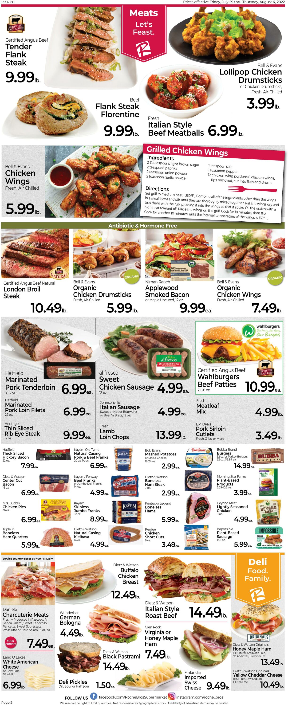 Weekly ad Roche Bros 07/29/2022 - 08/04/2022