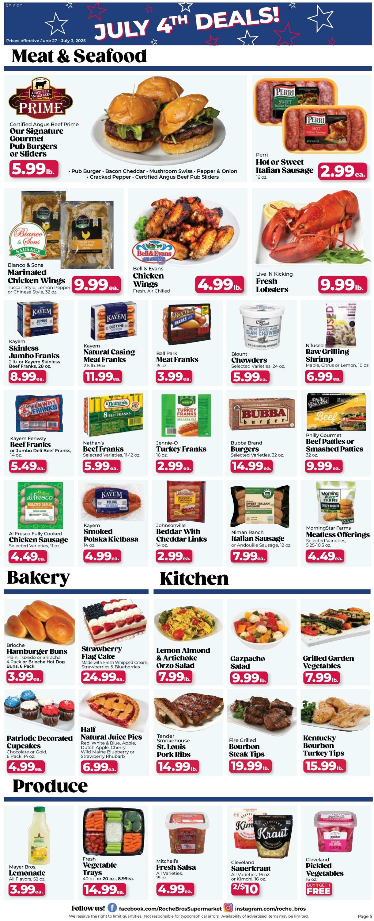 Weekly ad Roche Bros 06/27/2025 - 07/03/2025