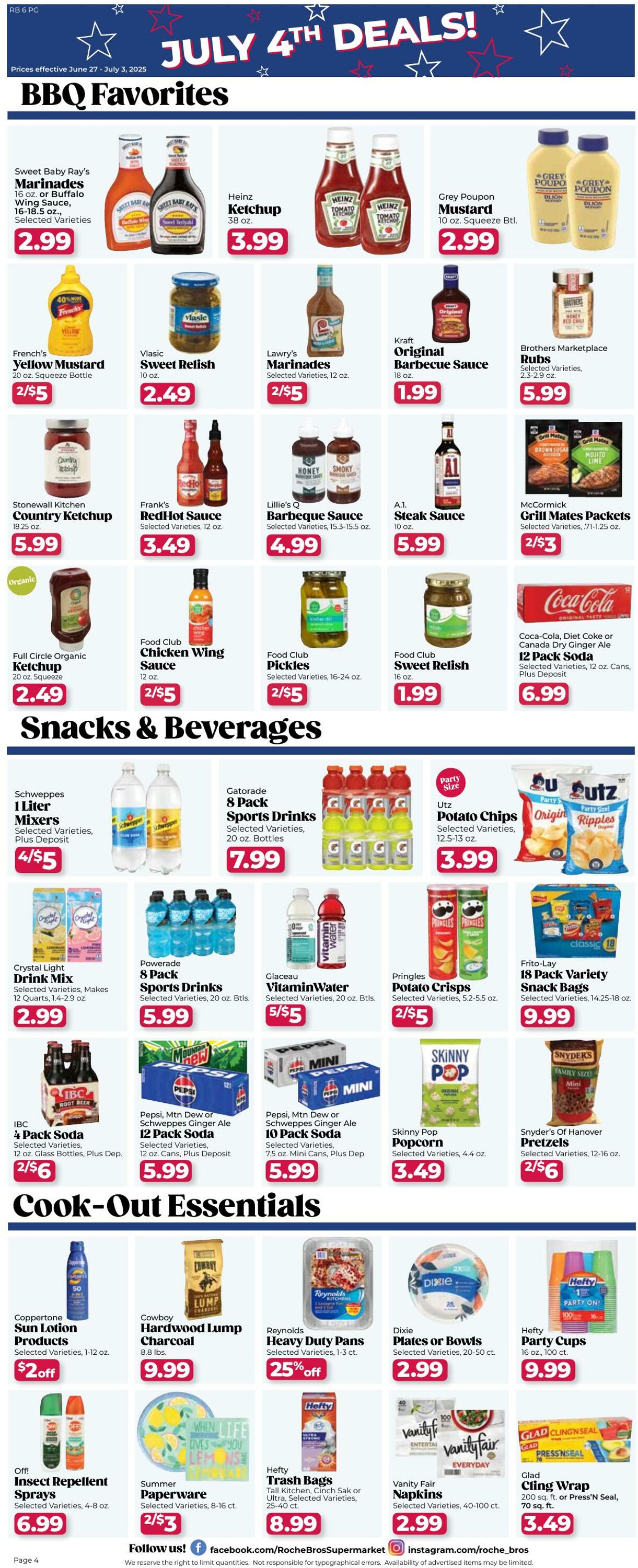 Weekly ad Roche Bros 06/27/2025 - 07/03/2025