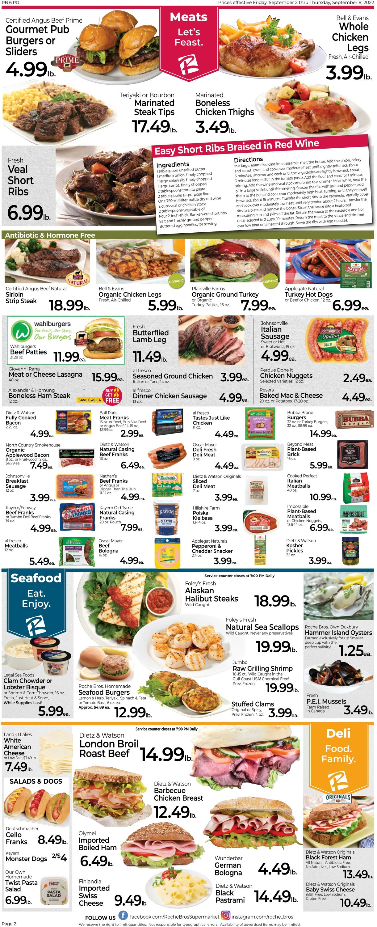 Weekly ad Roche Bros 09/02/2022 - 09/08/2022