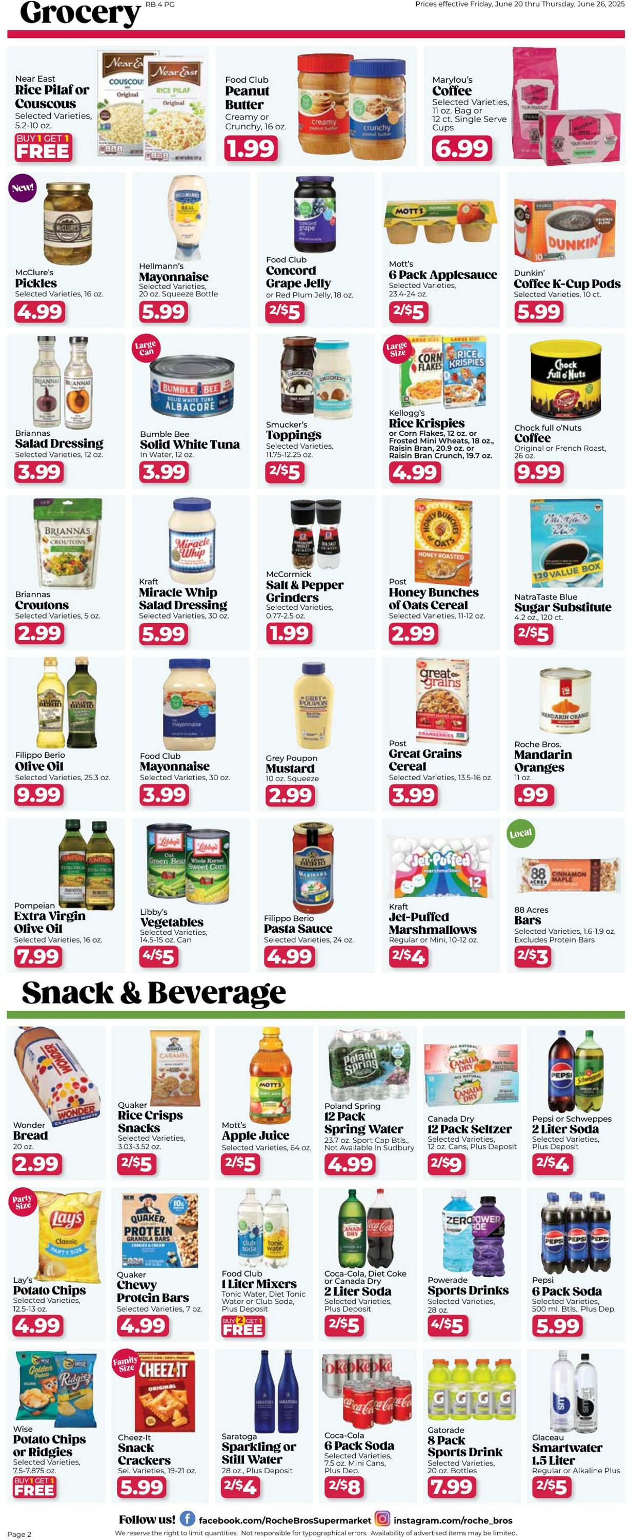 Weekly ad Roche Bros 06/20/2025 - 06/26/2025