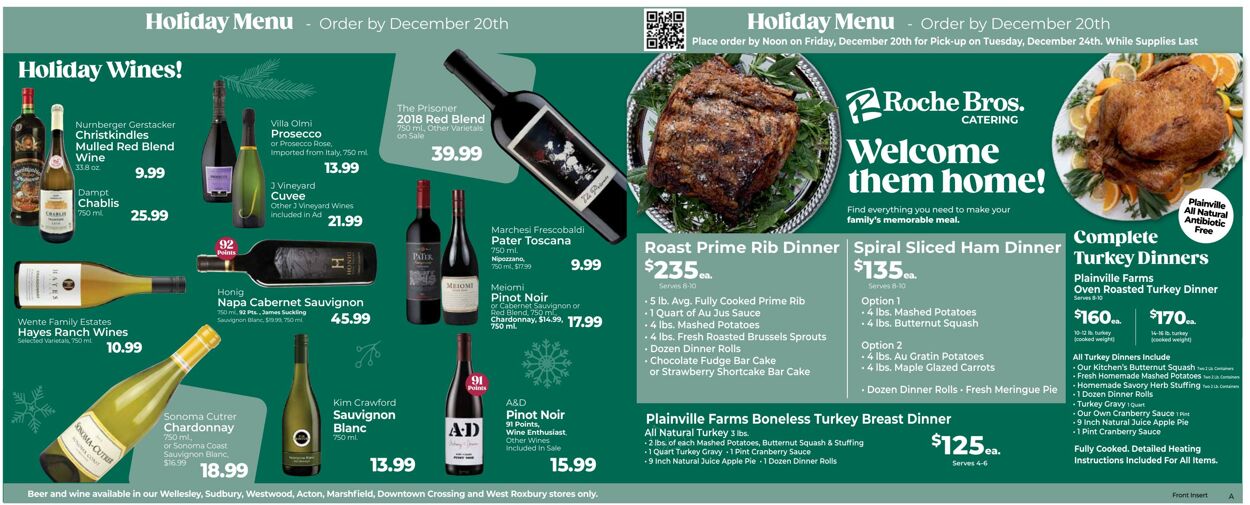 Weekly ad Roche Bros 12/13/2024 - 12/19/2024