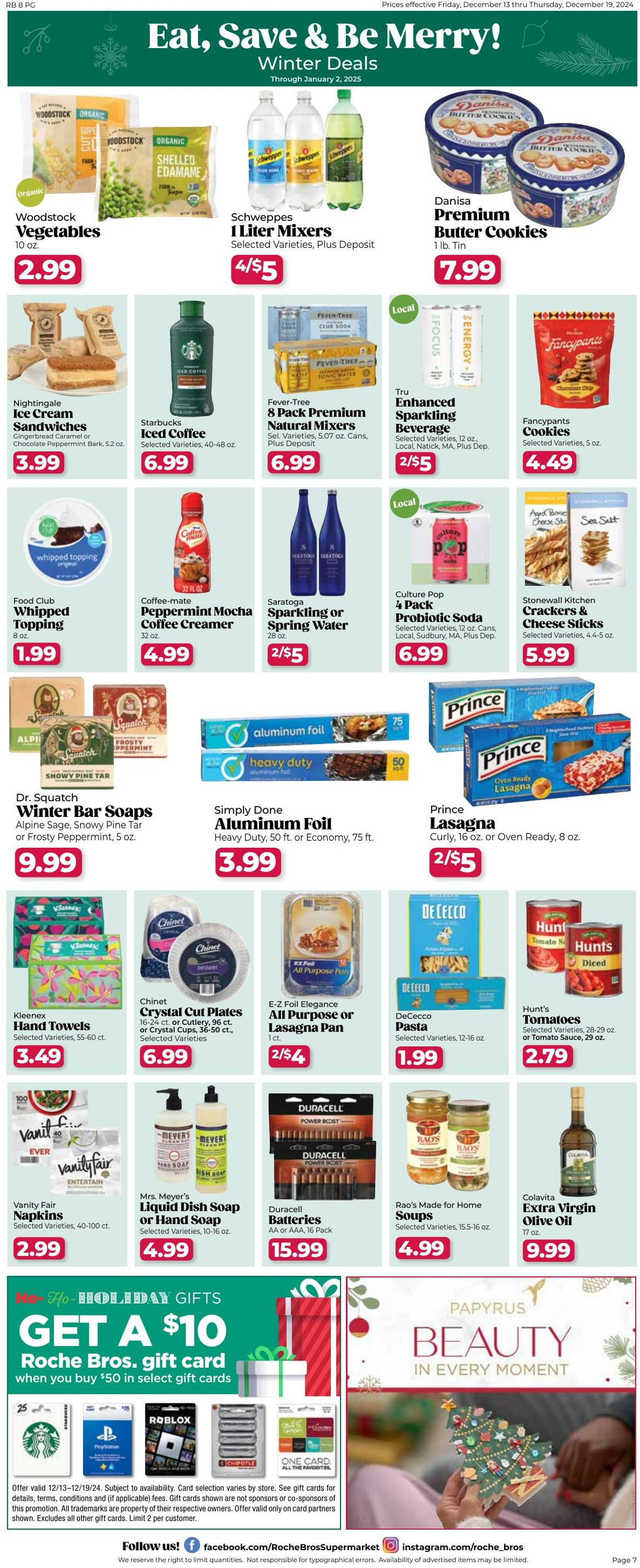 Weekly ad Roche Bros 12/13/2024 - 12/19/2024