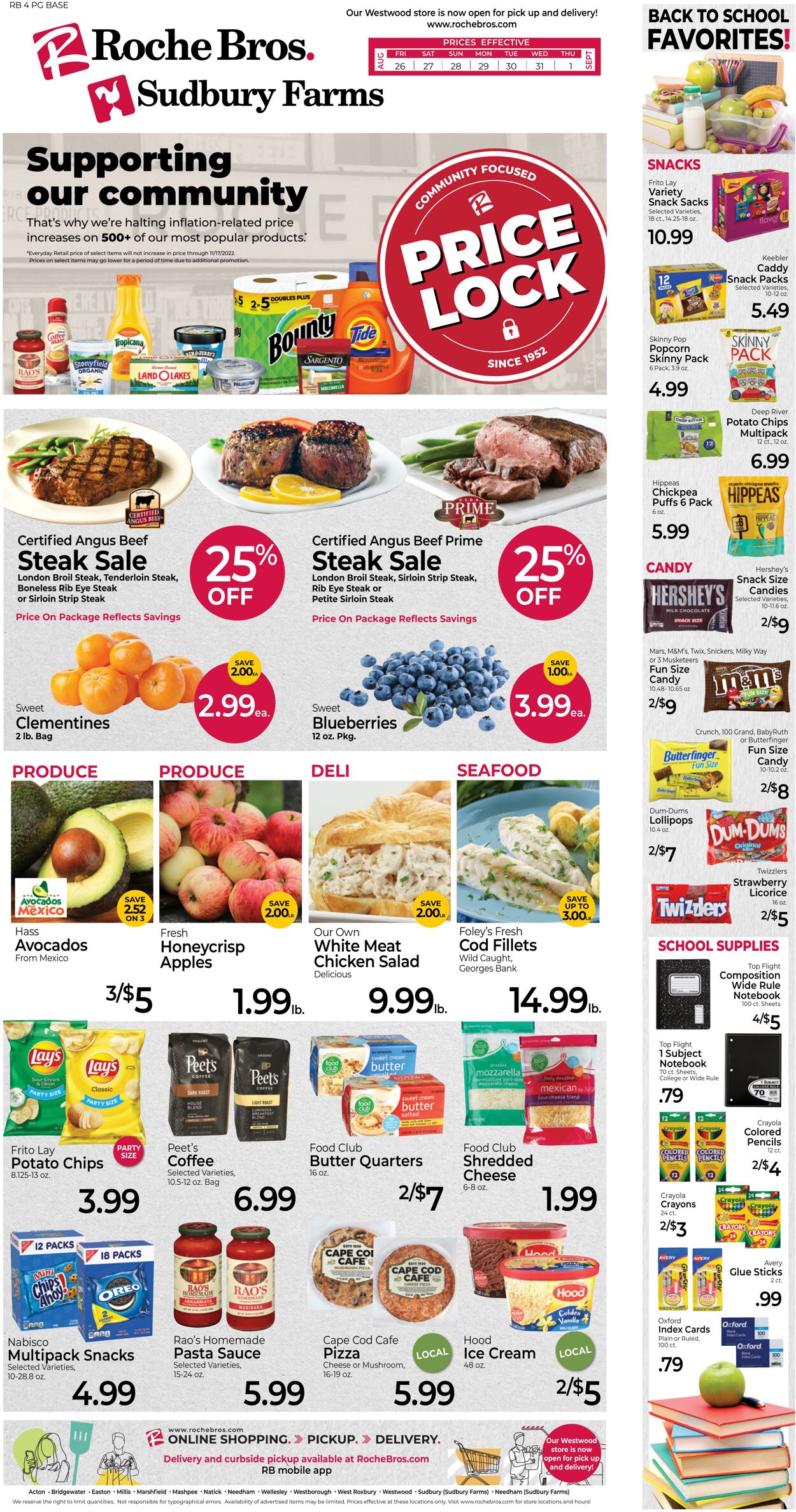 Weekly ad Roche Bros 08/26/2022 - 09/01/2022
