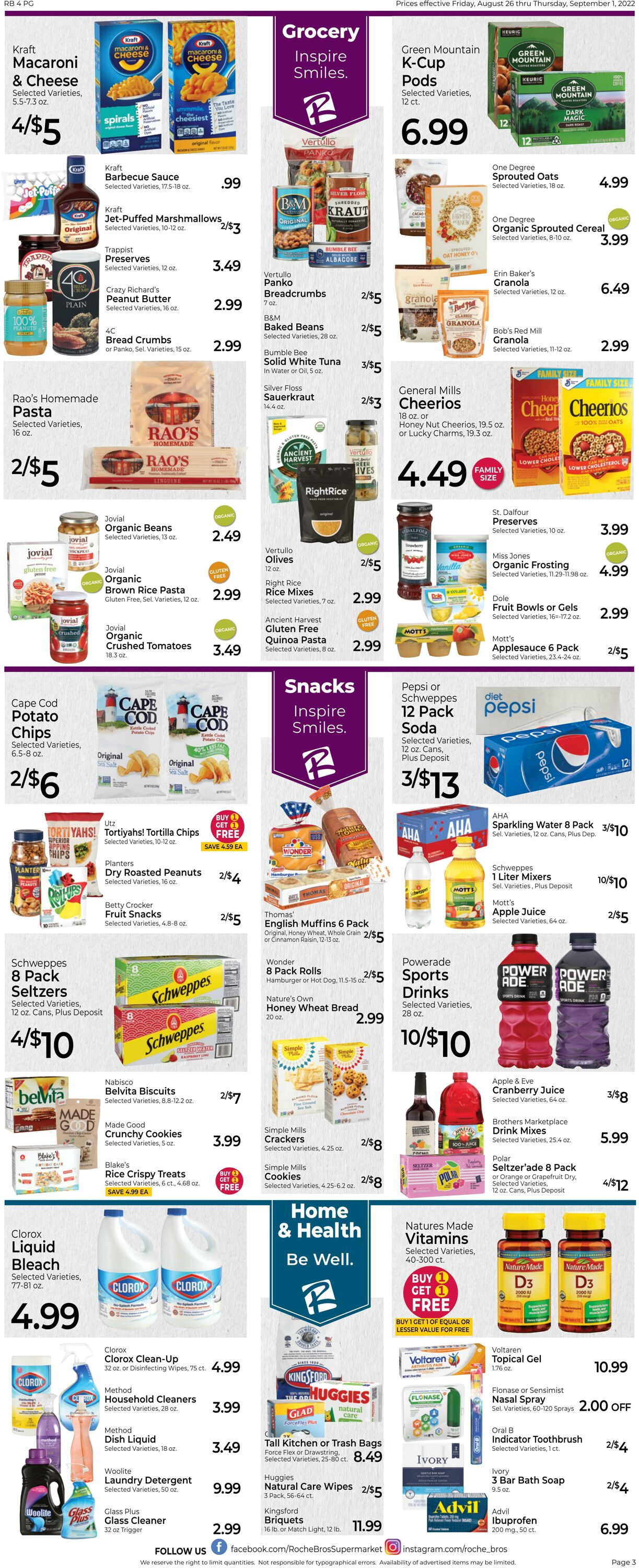 Weekly ad Roche Bros 08/26/2022 - 09/01/2022