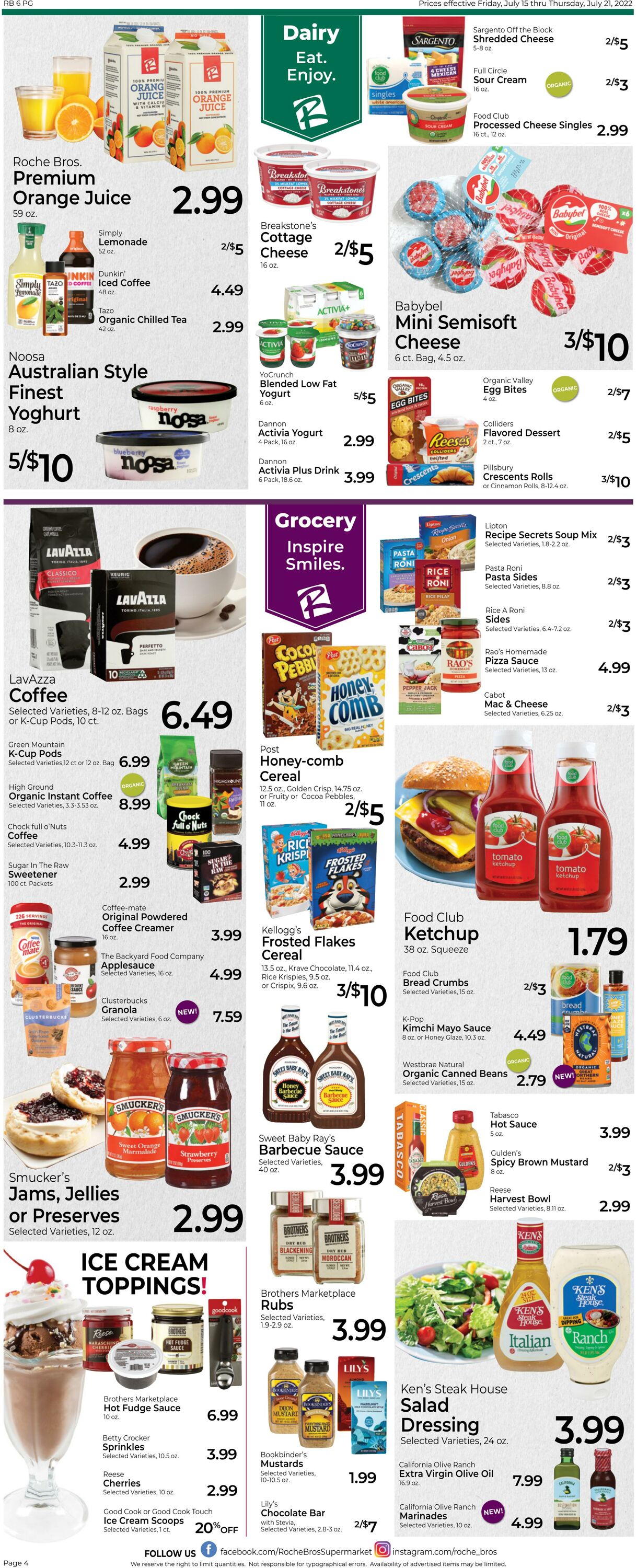 Weekly ad Roche Bros 07/15/2022 - 07/21/2022