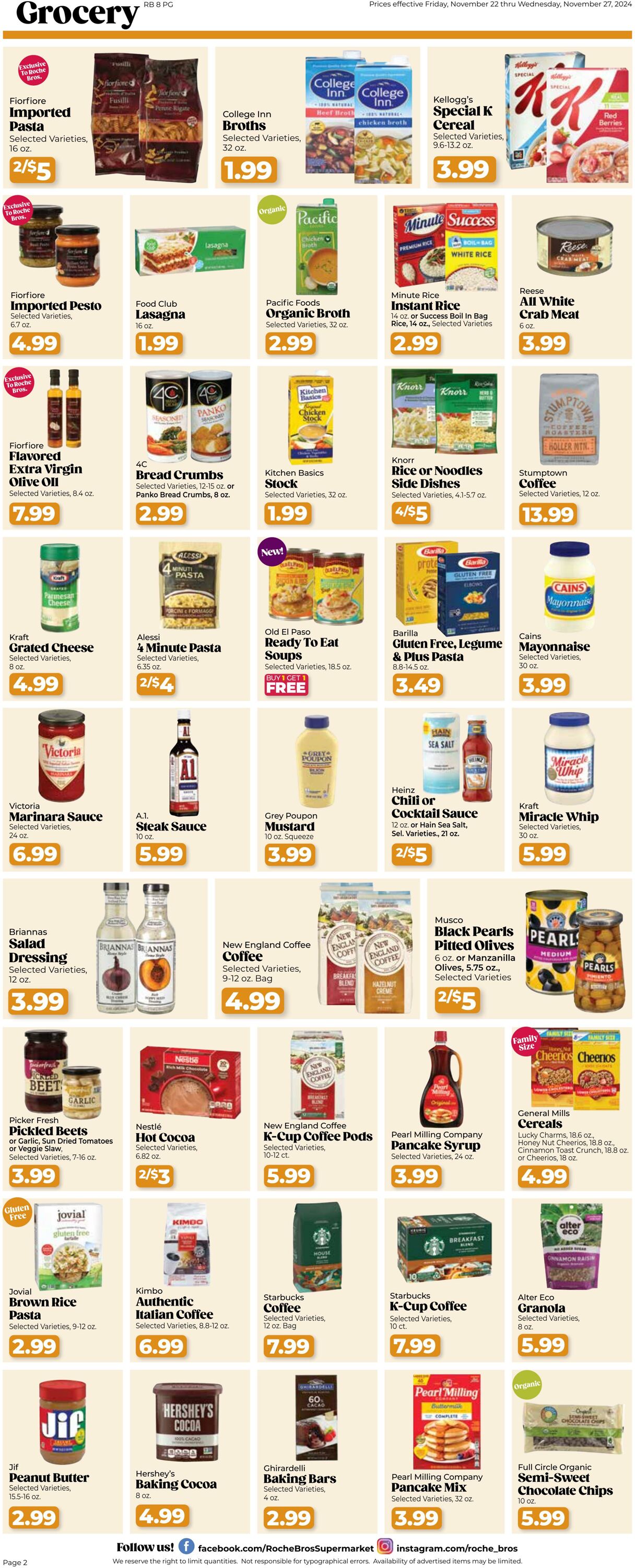 Weekly ad Roche Bros 11/22/2024 - 11/28/2024