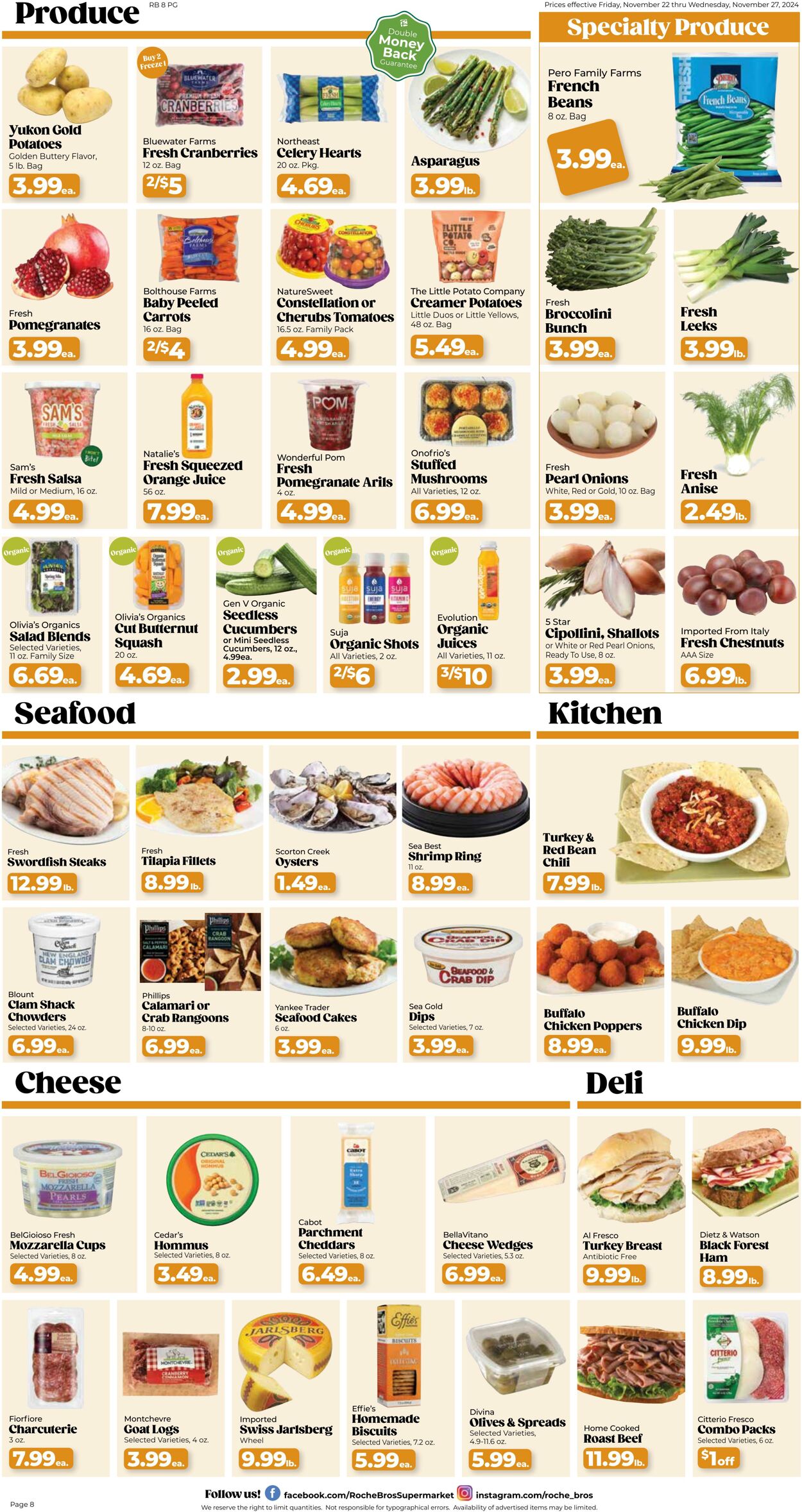 Weekly ad Roche Bros 11/22/2024 - 11/28/2024