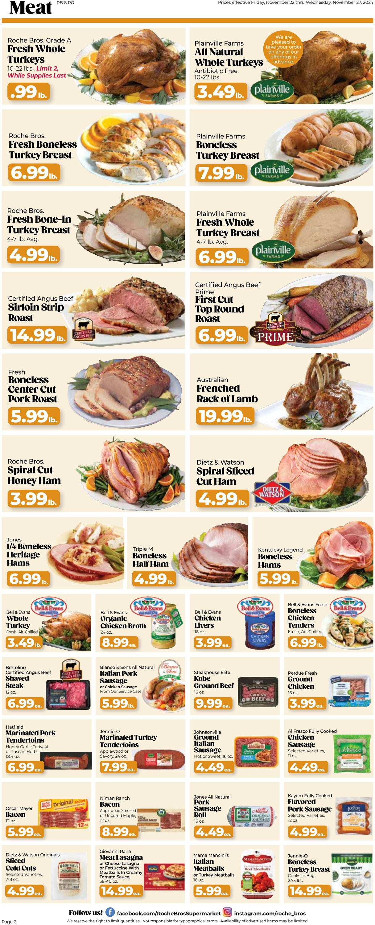 Weekly ad Roche Bros 11/22/2024 - 11/28/2024