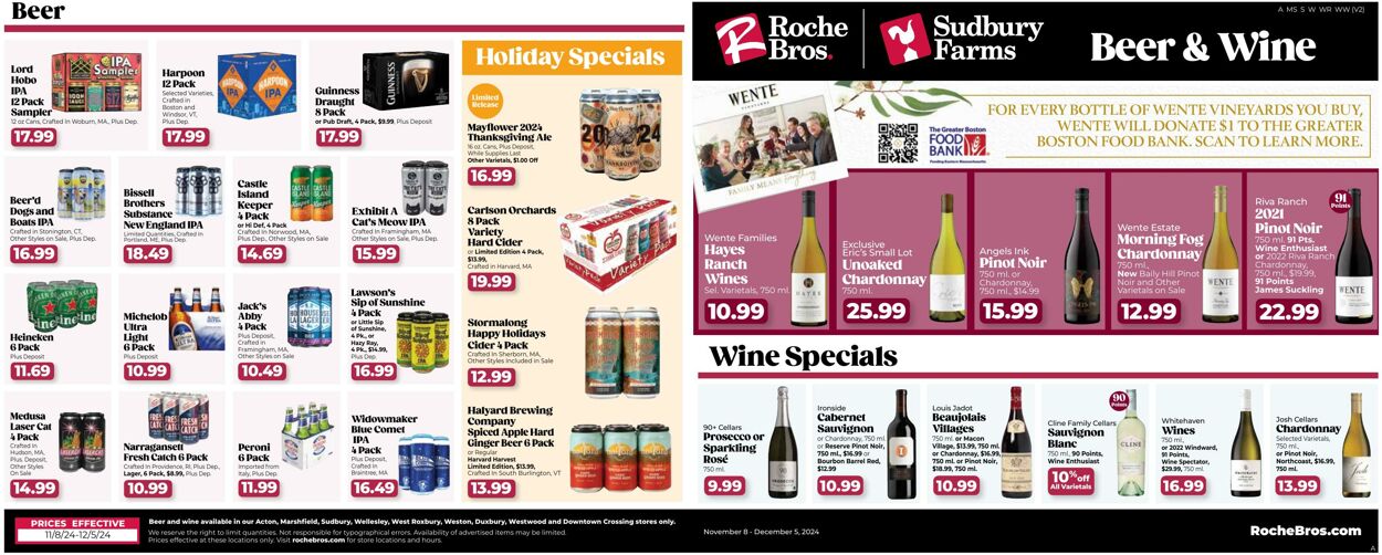 Weekly ad Roche Bros 11/08/2024 - 11/14/2024