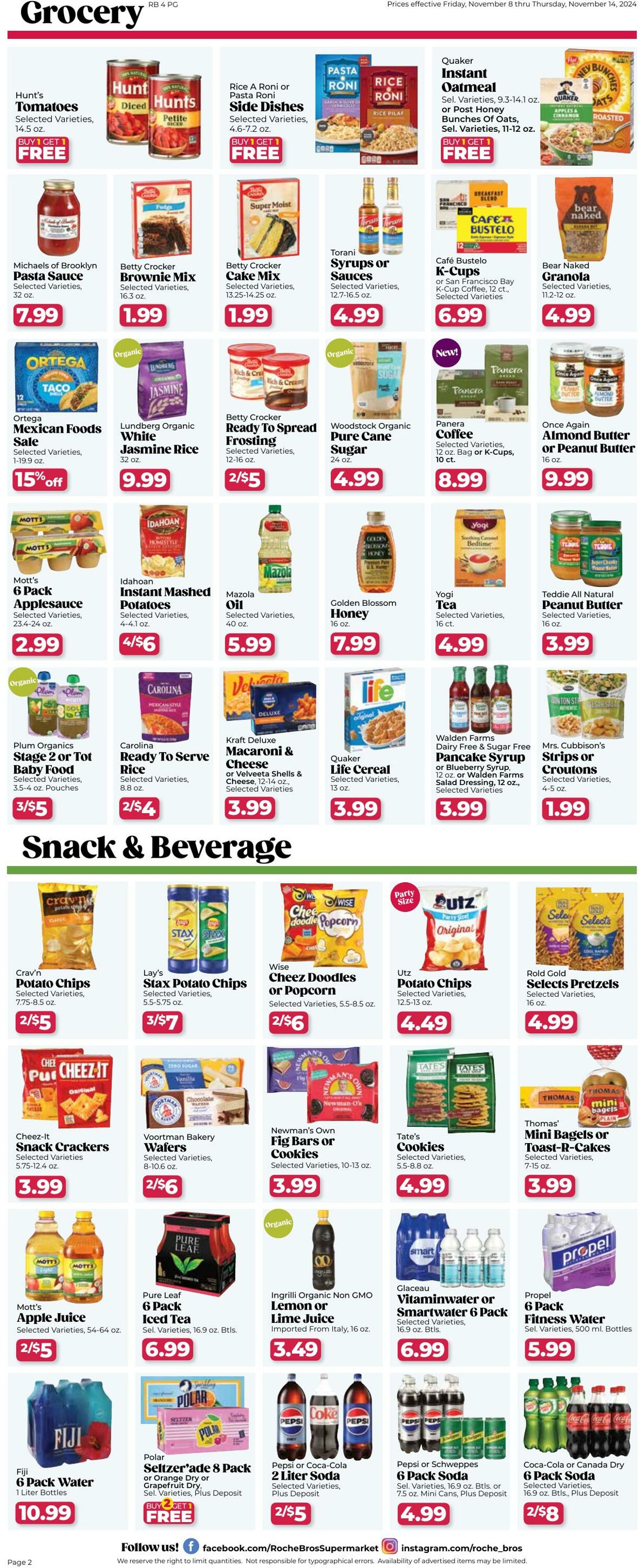 Weekly ad Roche Bros 11/08/2024 - 11/14/2024