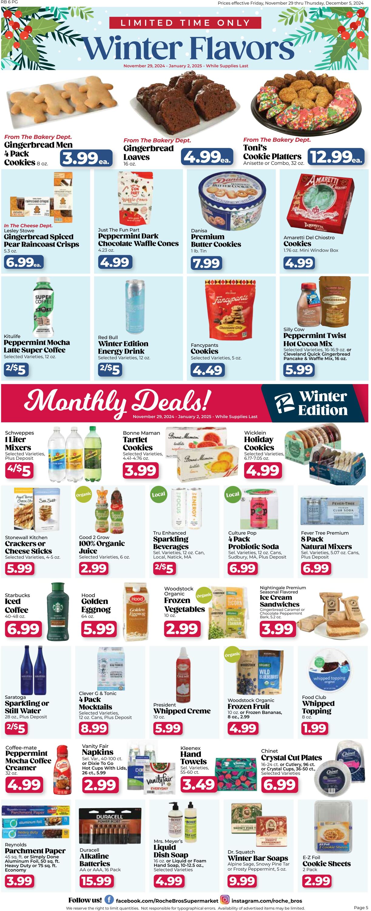 Weekly ad Roche Bros 11/29/2024 - 12/05/2024