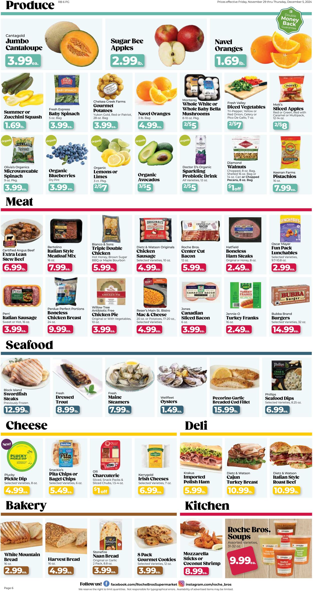 Weekly ad Roche Bros 11/29/2024 - 12/05/2024