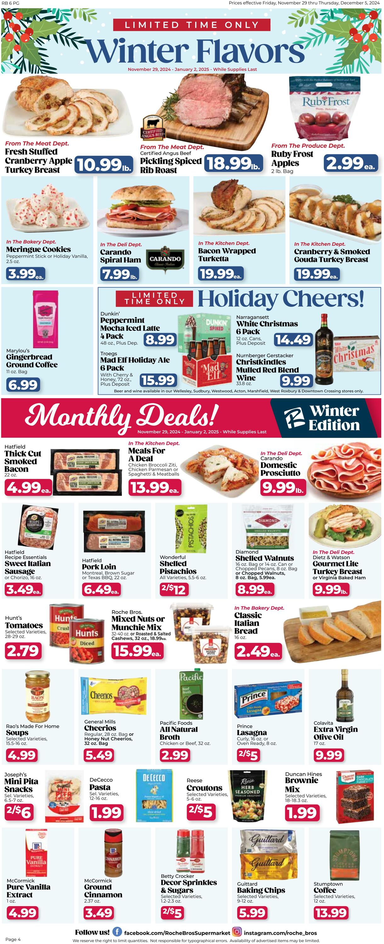 Weekly ad Roche Bros 11/29/2024 - 12/05/2024