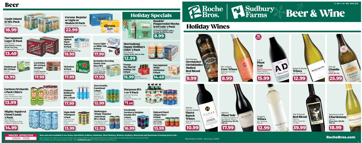 Weekly ad Roche Bros 12/06/2024 - 12/12/2024