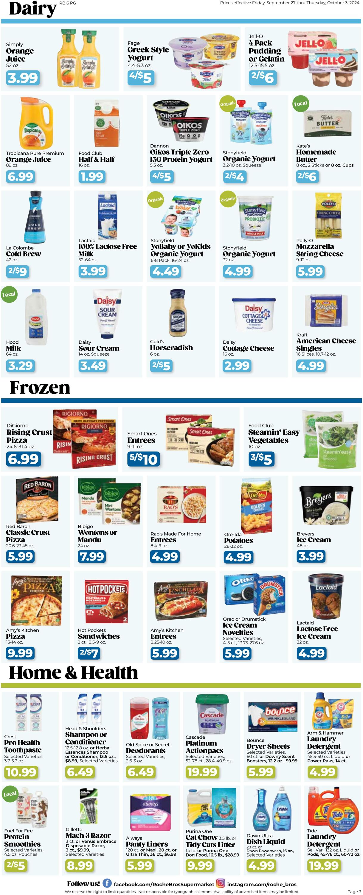 Weekly ad Roche Bros 09/27/2024 - 10/03/2024