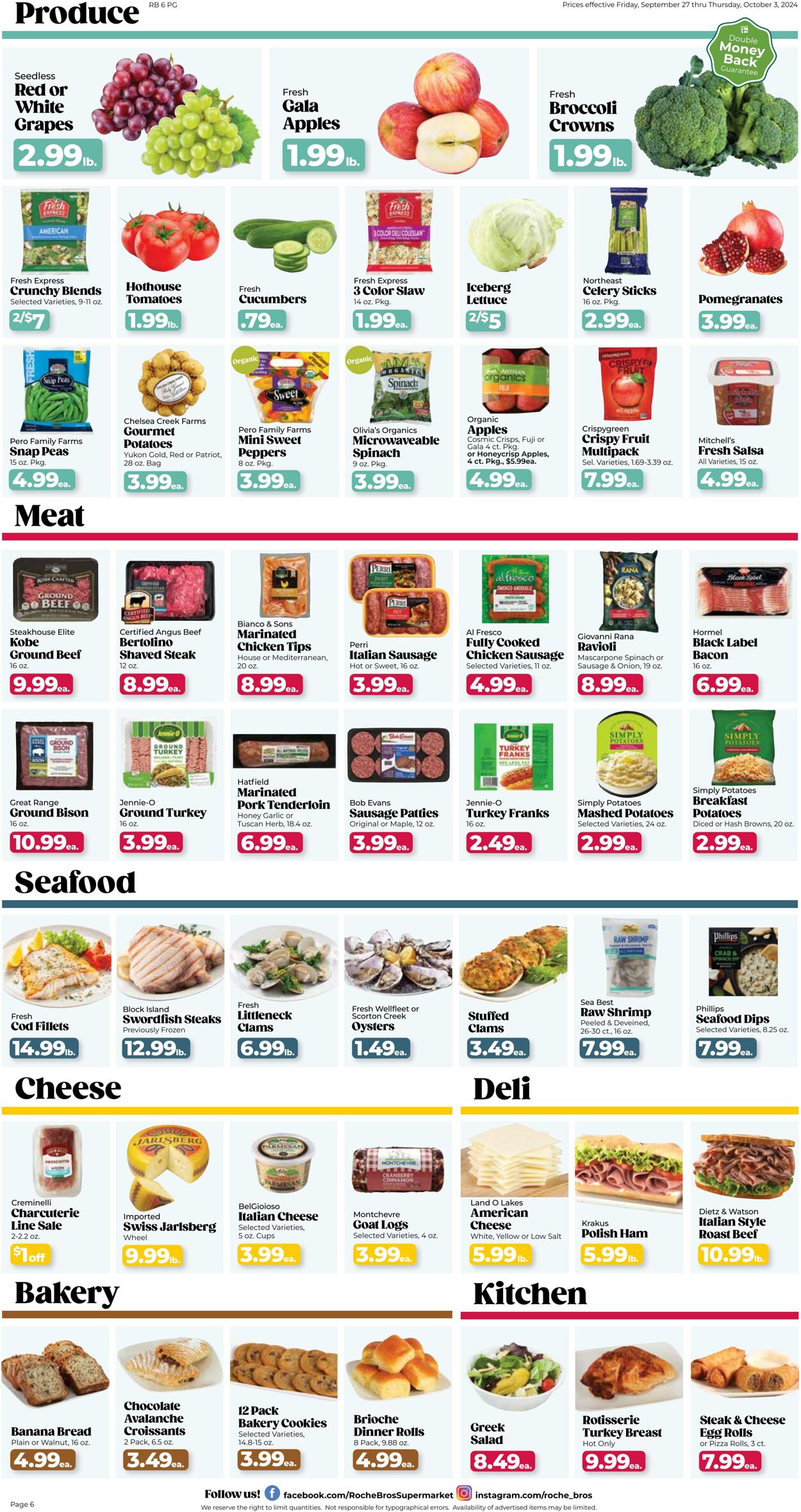 Weekly ad Roche Bros 09/27/2024 - 10/03/2024