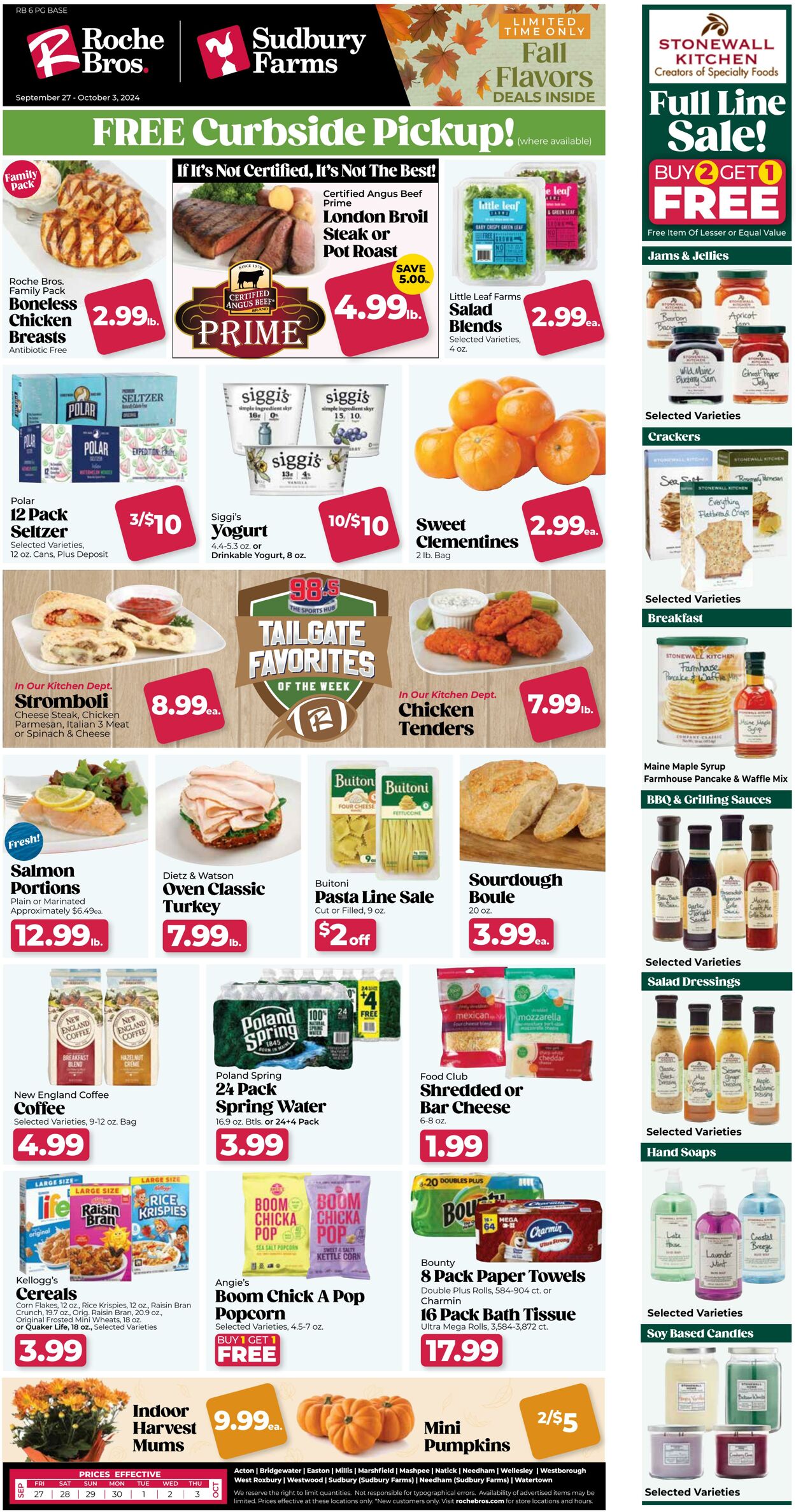 Weekly ad Roche Bros 09/27/2024 - 10/03/2024