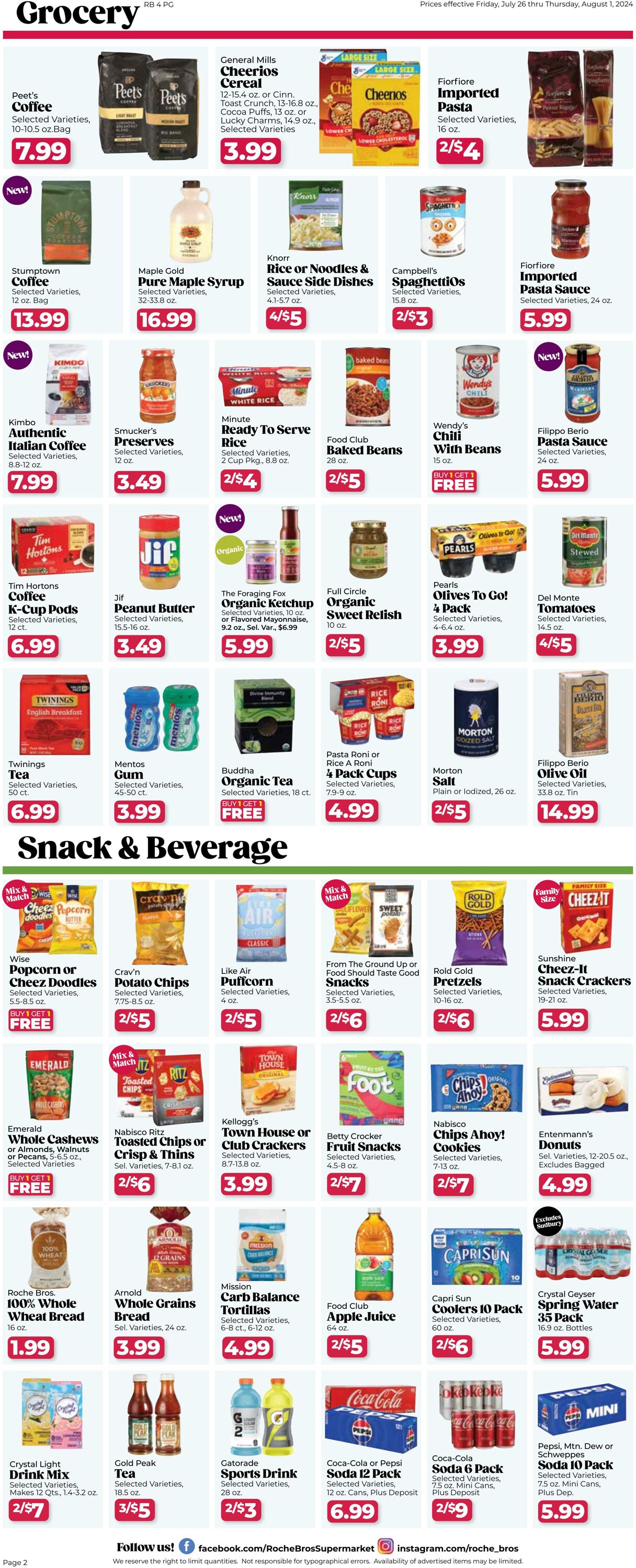 Weekly ad Roche Bros 07/26/2024 - 08/01/2024