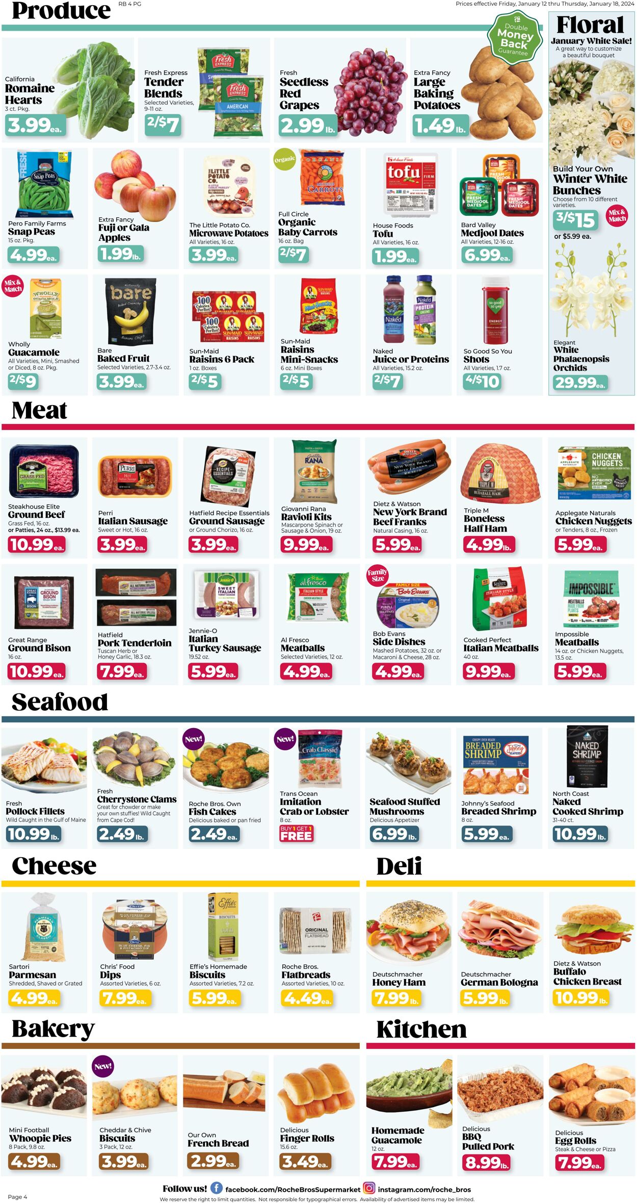 Weekly ad Roche Bros 01/12/2024 - 01/18/2024
