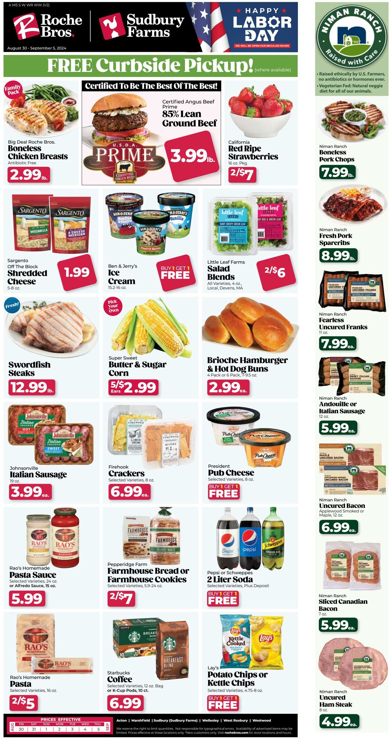 Weekly ad Roche Bros 08/30/2024 - 09/05/2024