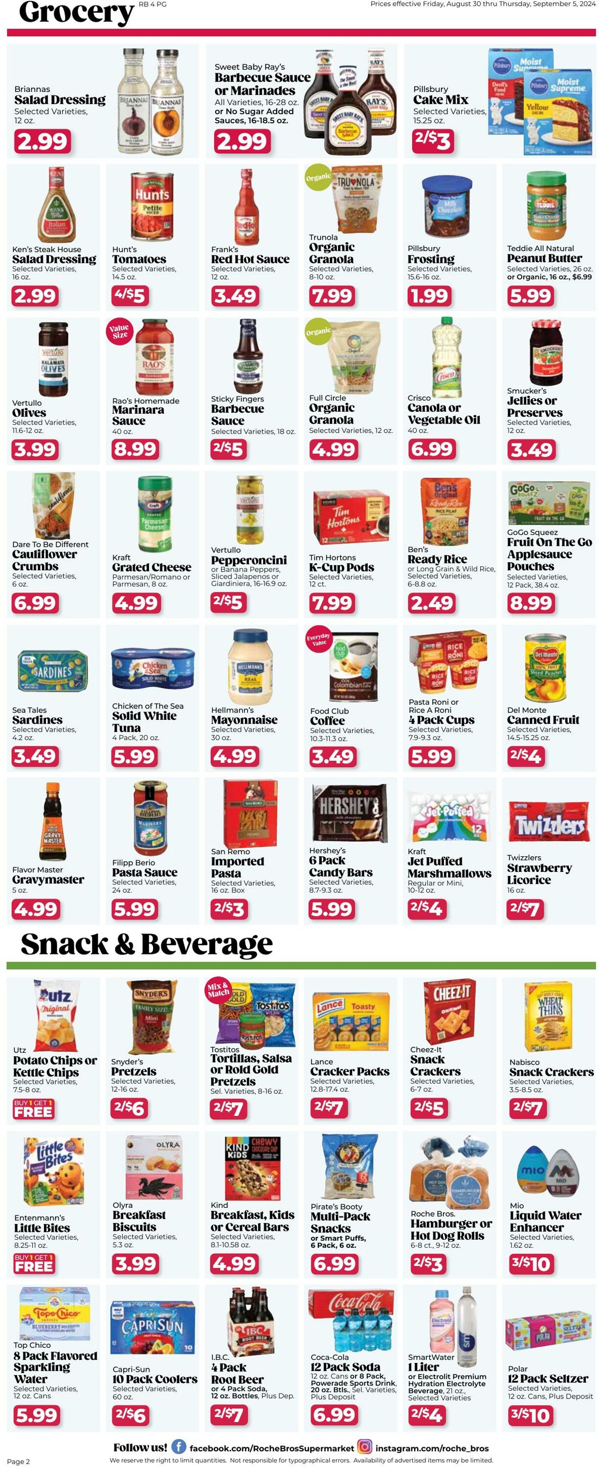 Weekly ad Roche Bros 08/30/2024 - 09/05/2024