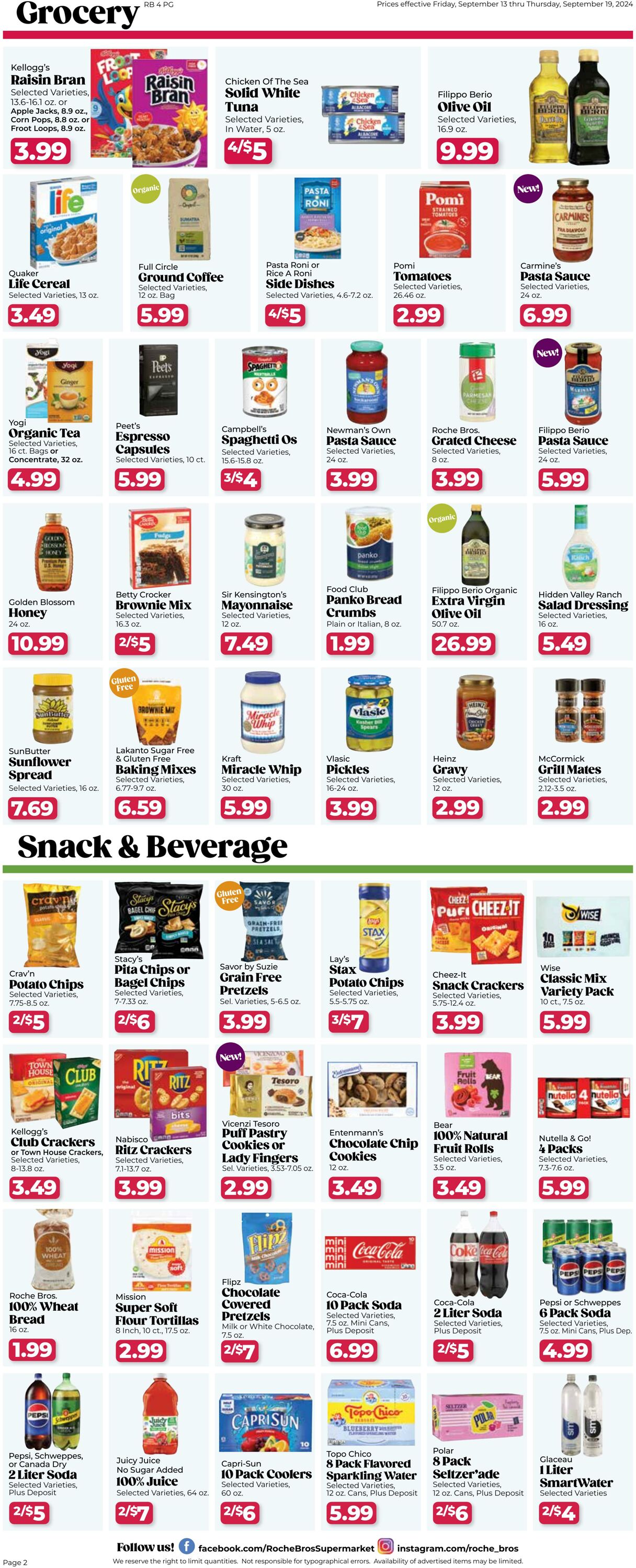 Weekly ad Roche Bros 09/13/2024 - 09/19/2024