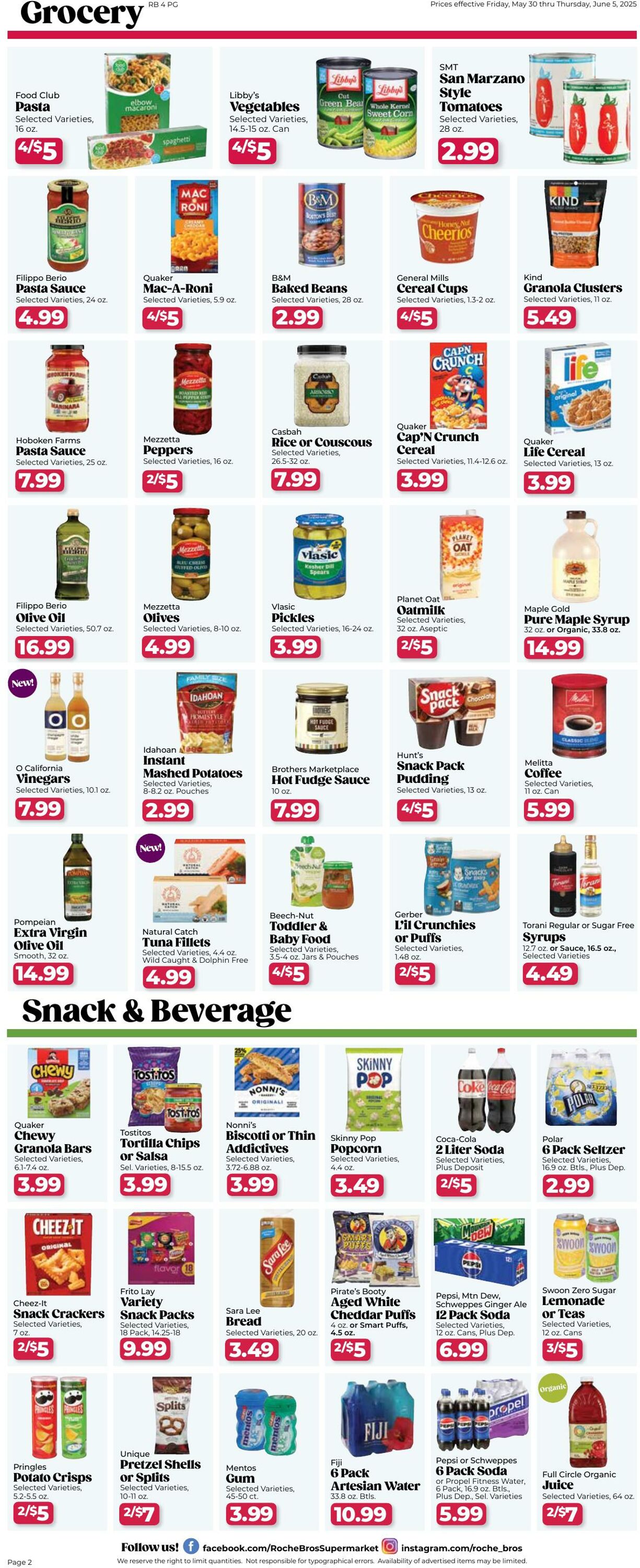 Weekly ad Roche Bros 05/30/2025 - 06/05/2025