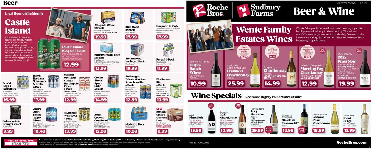 Weekly ad Roche Bros 05/30/2025 - 06/05/2025