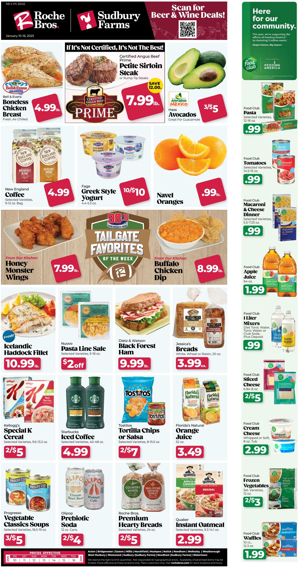 Weekly ad Roche Bros 01/10/2025 - 01/16/2025