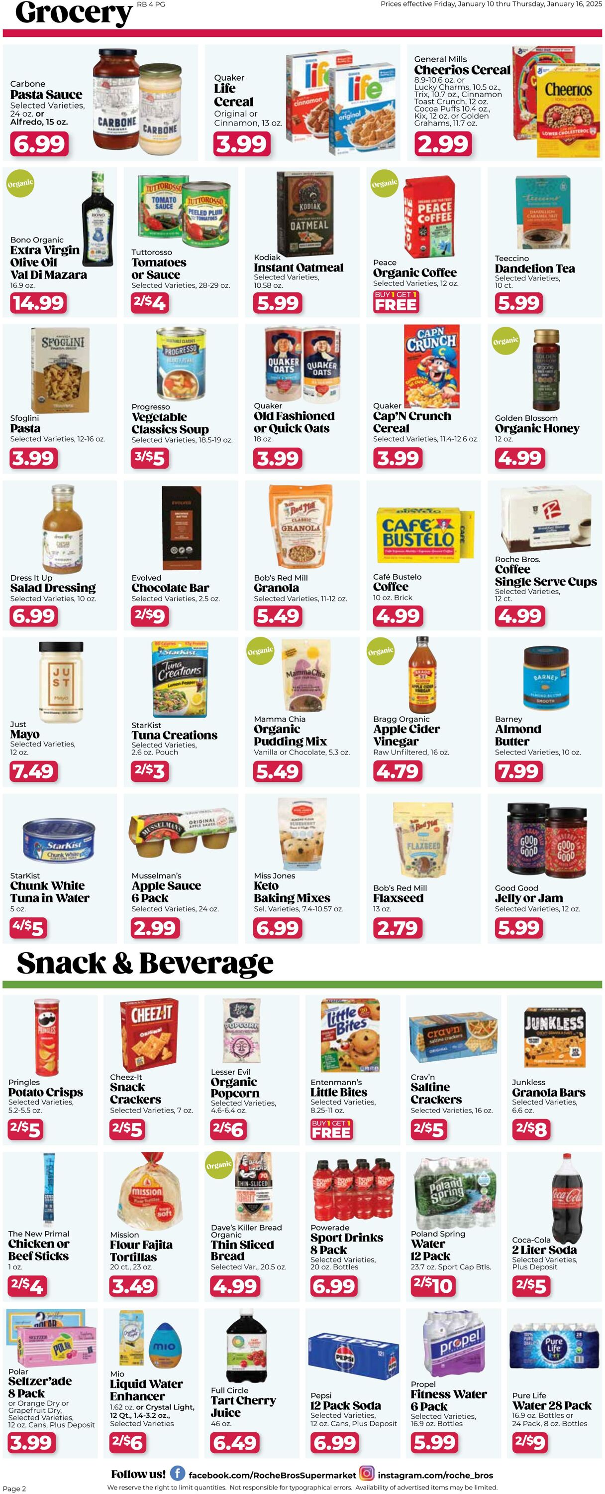 Weekly ad Roche Bros 01/10/2025 - 01/16/2025