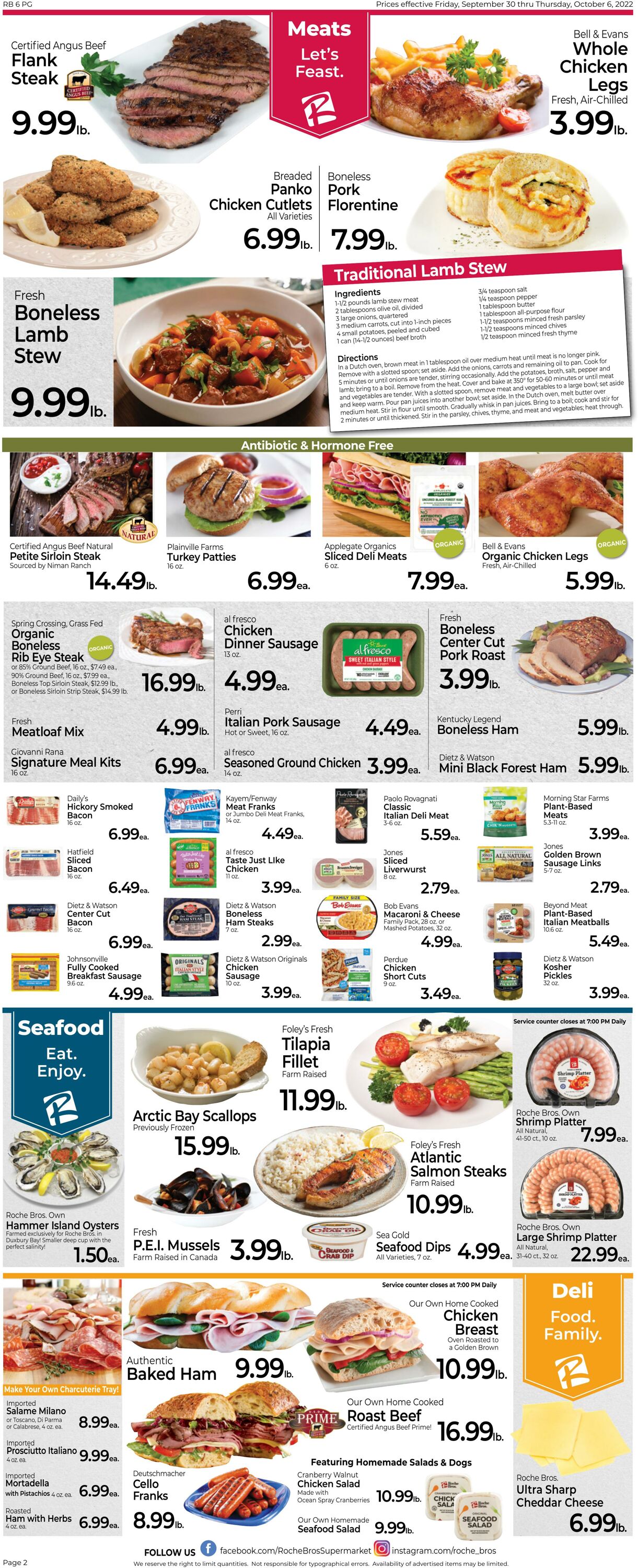 Weekly ad Roche Bros 09/30/2022 - 10/06/2022