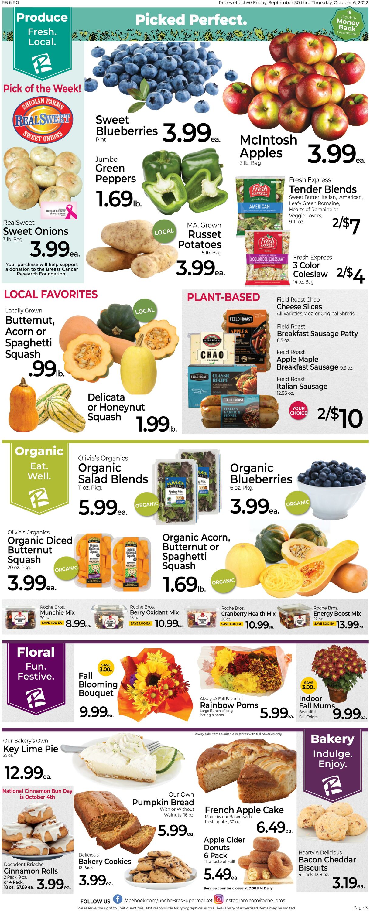 Weekly ad Roche Bros 09/30/2022 - 10/06/2022