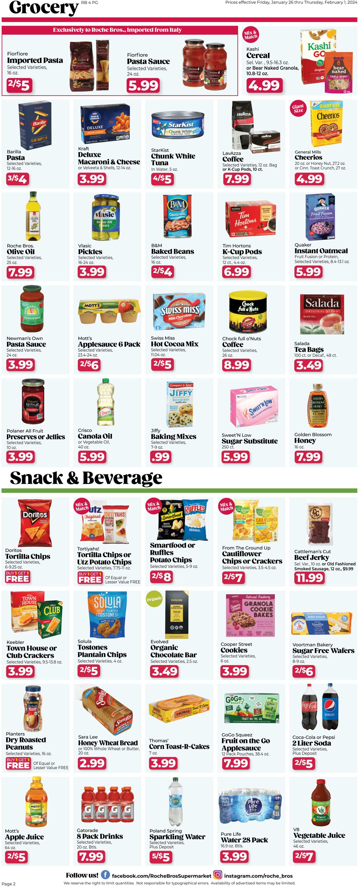 Weekly ad Roche Bros 01/26/2024 - 02/01/2024